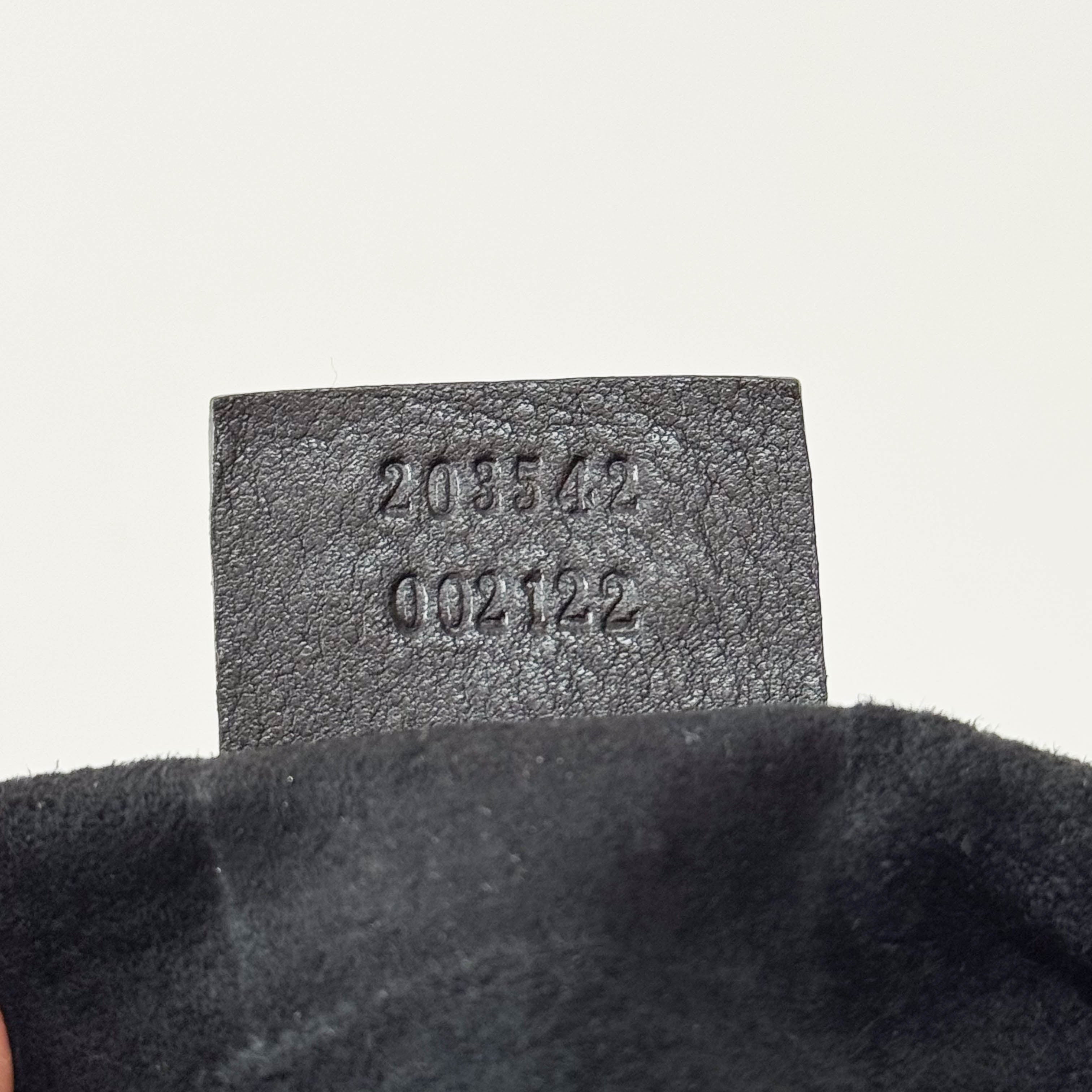 Black Embossed Leather Shoulder Bag