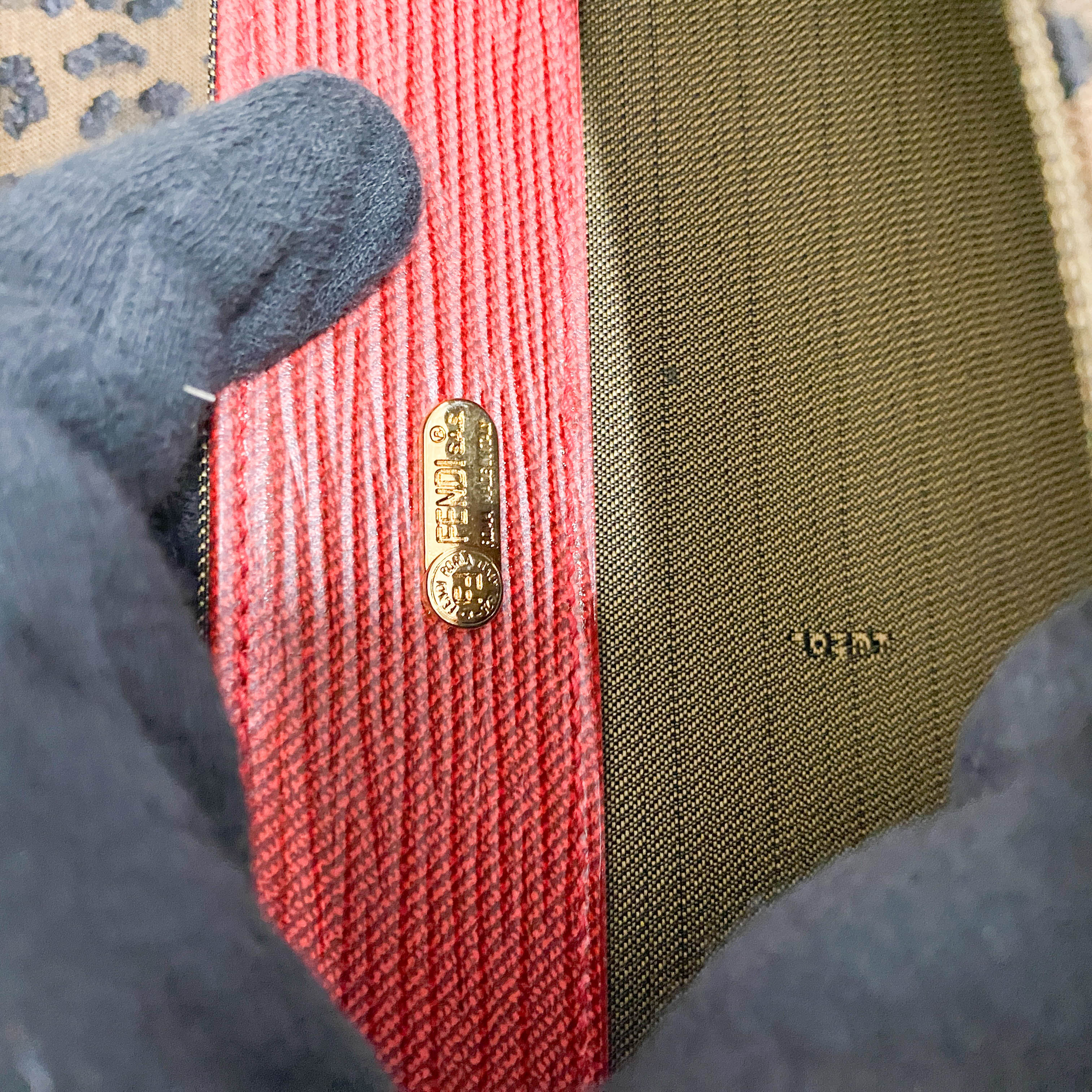 Brown Leopard Print Canvas Shoulder Bag