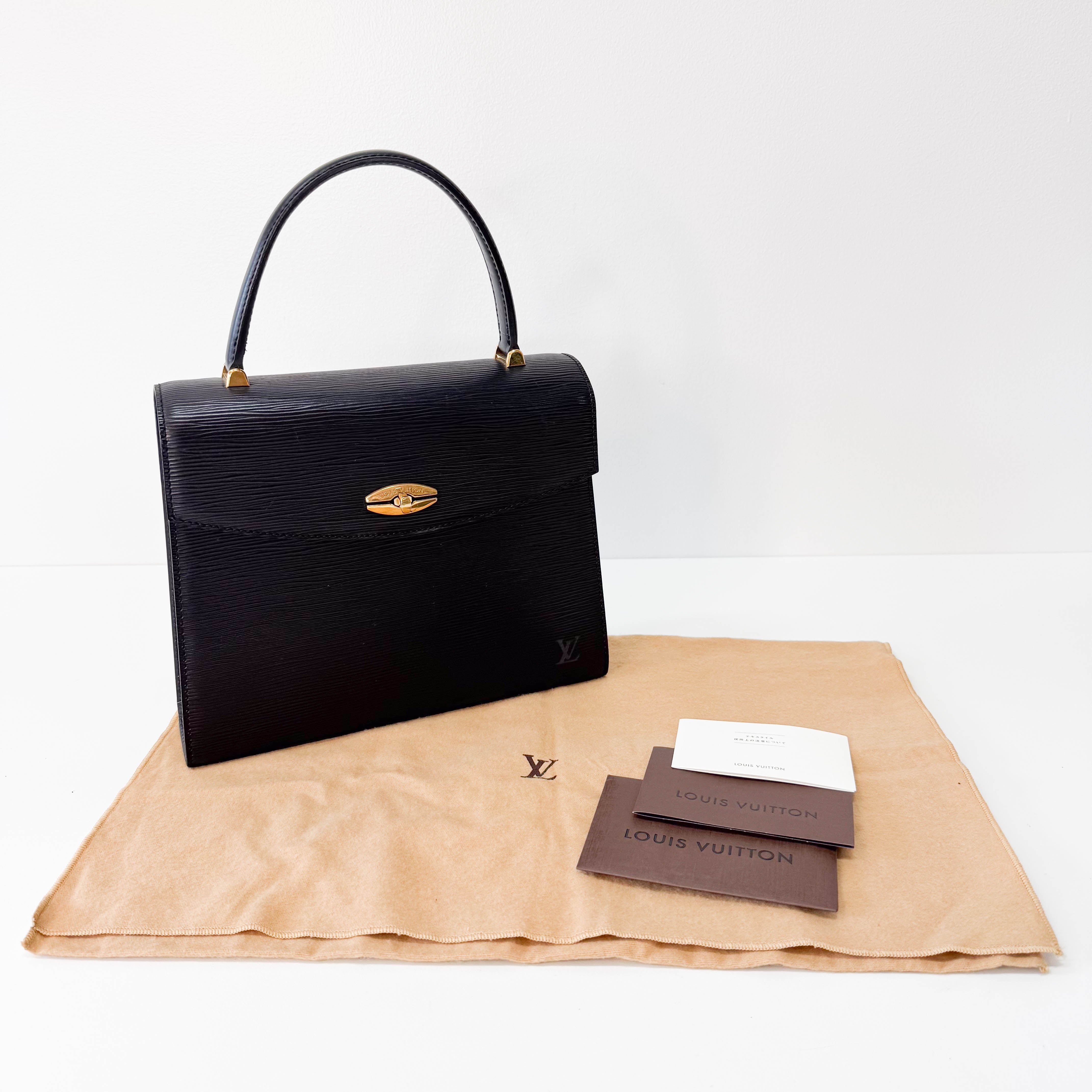 Epi Leather Black Formal Bag