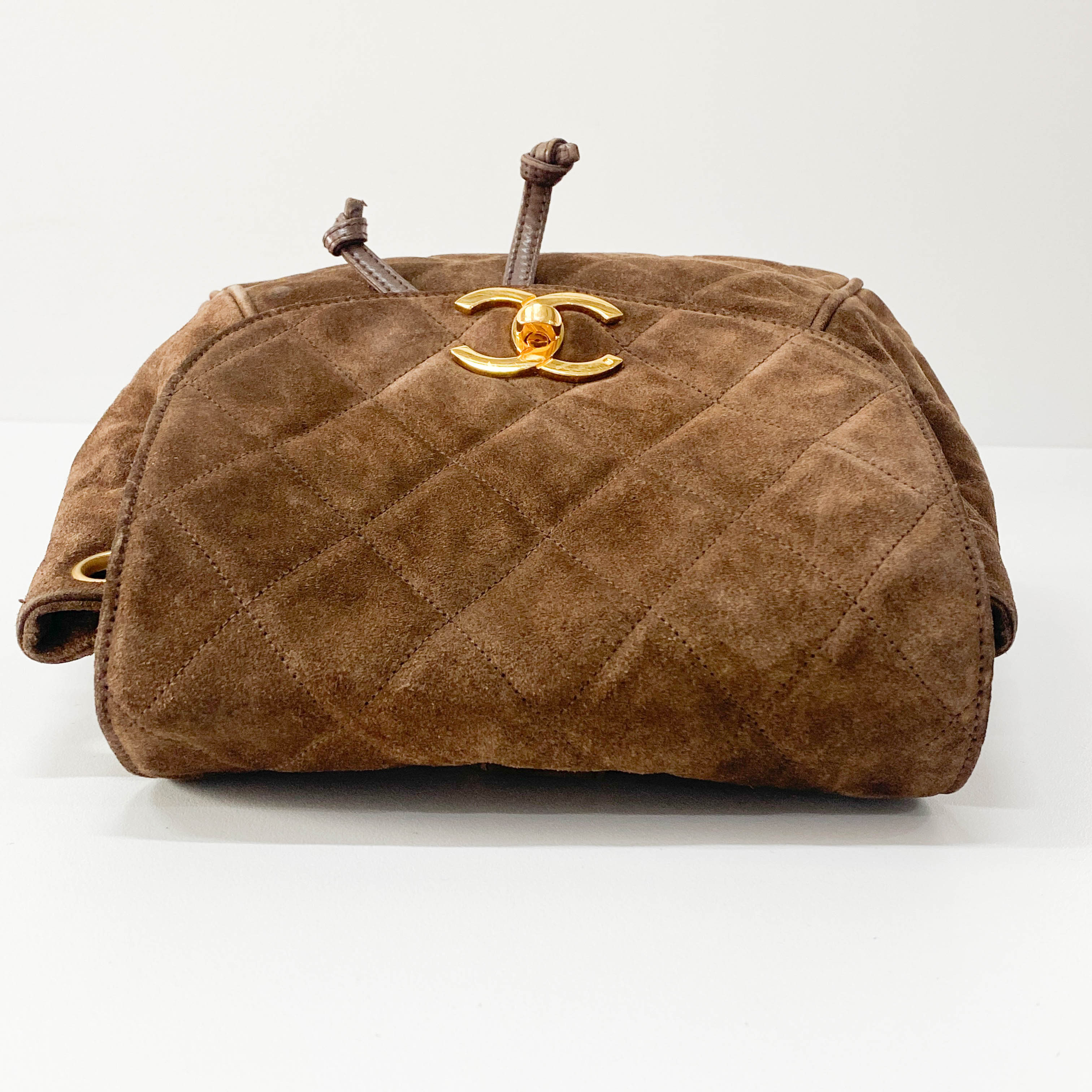 Brown Suede Backpack