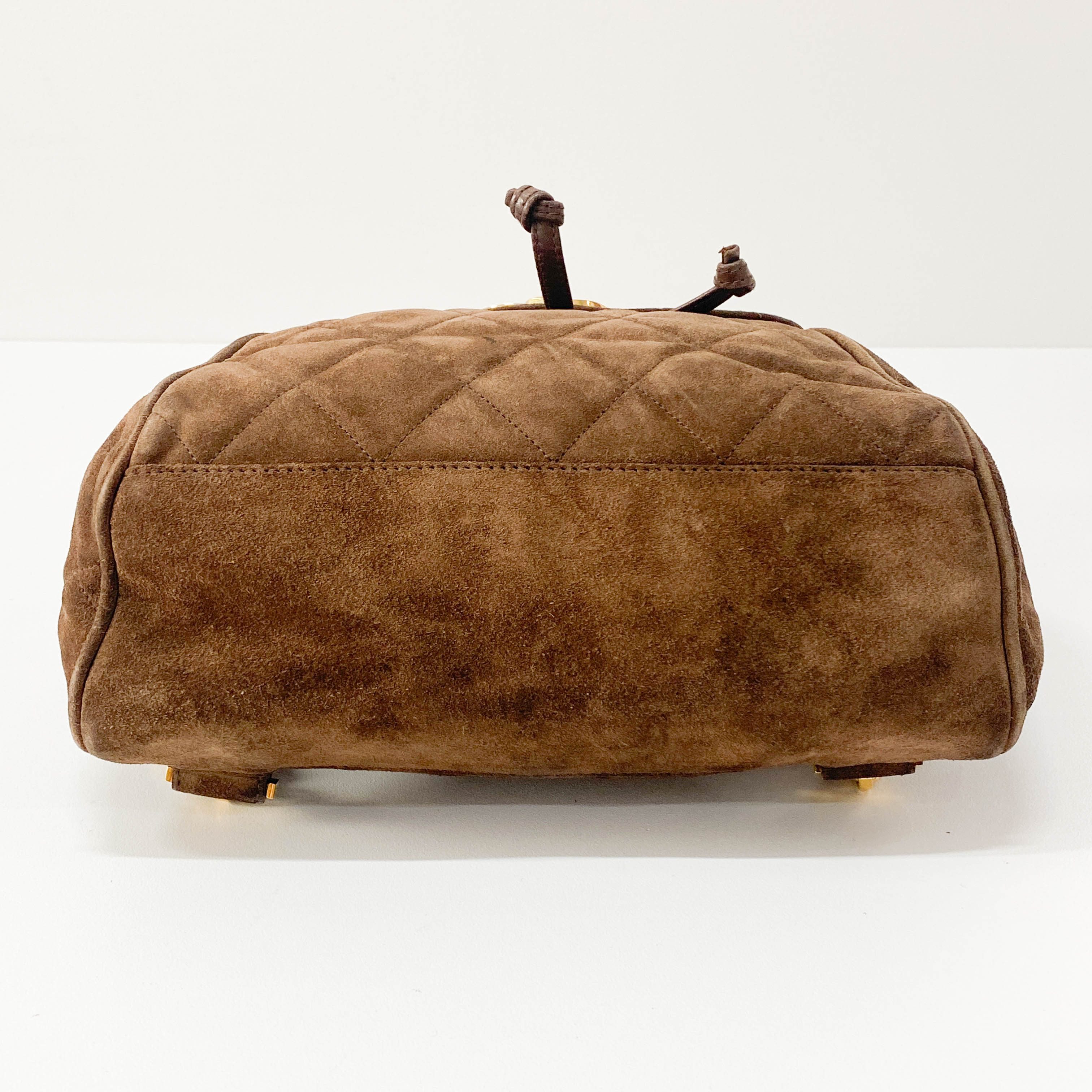 Brown Suede Backpack