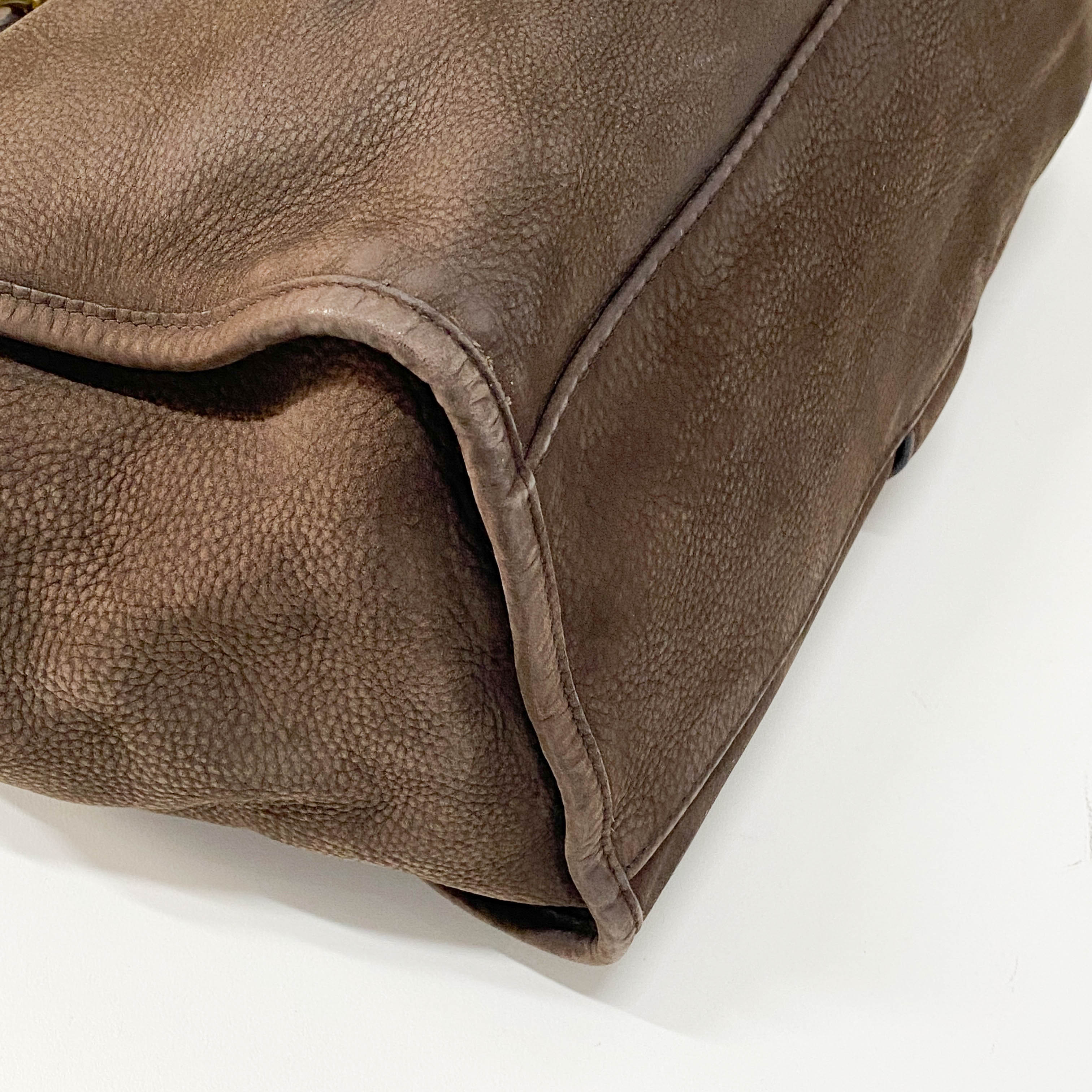 Stirrup Brown Leather Hand Bag