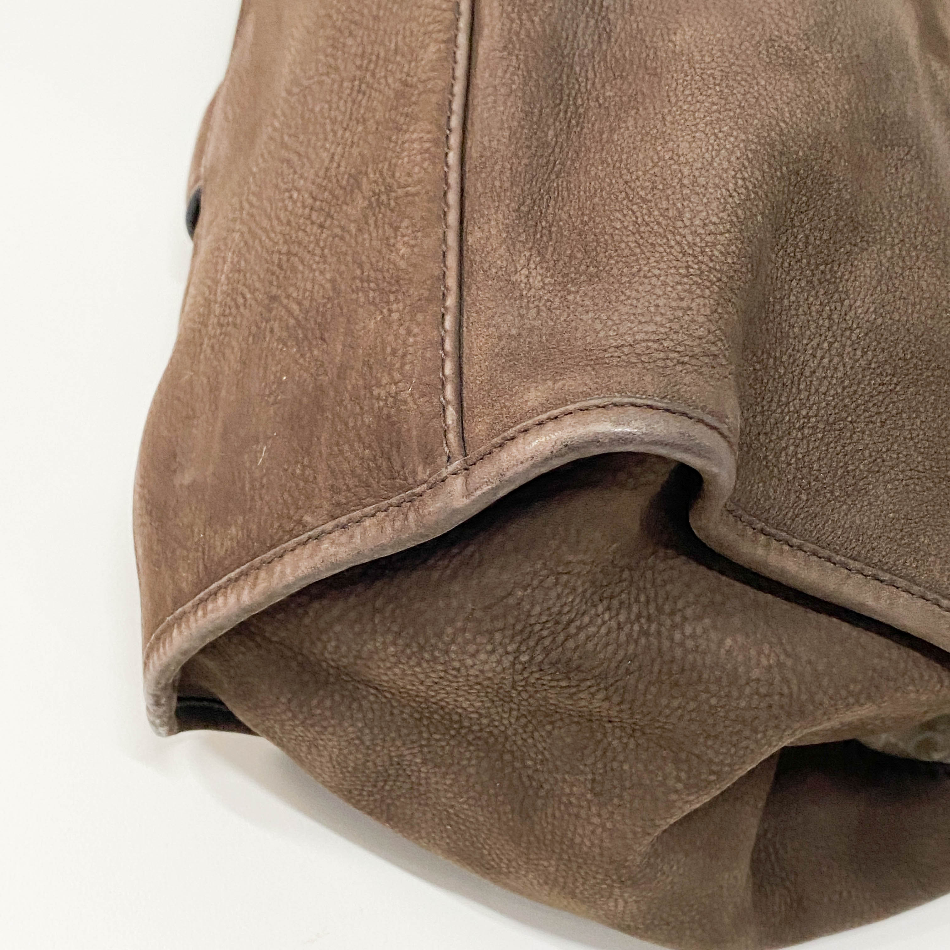 Stirrup Brown Leather Hand Bag