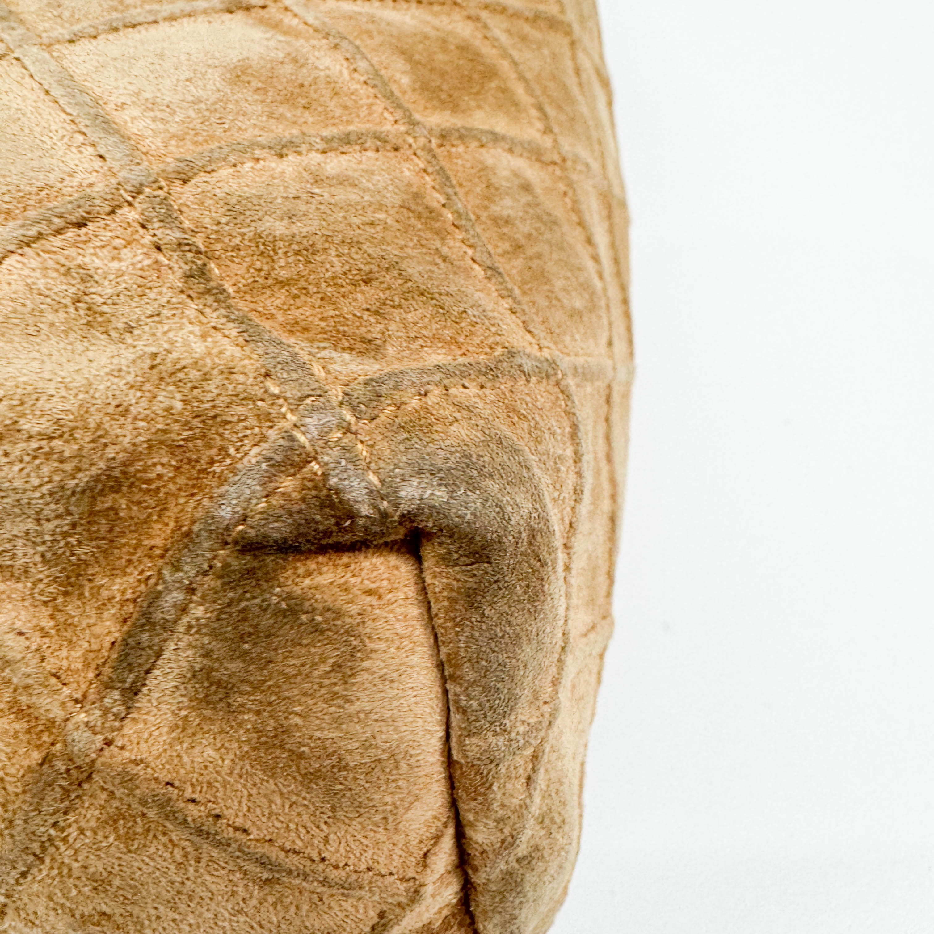 Matelasse Brown Suede Hobo Bag