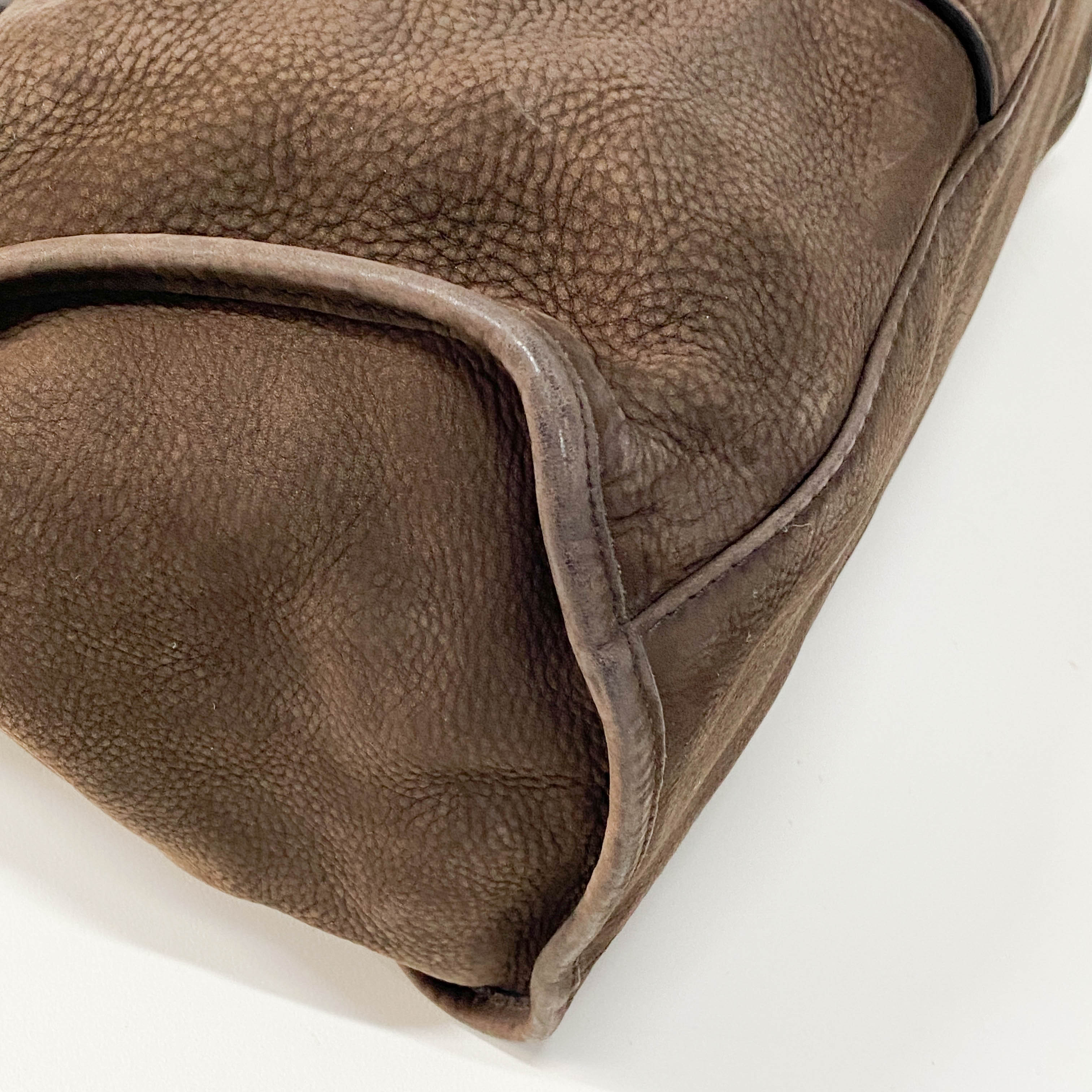 Stirrup Brown Leather Hand Bag