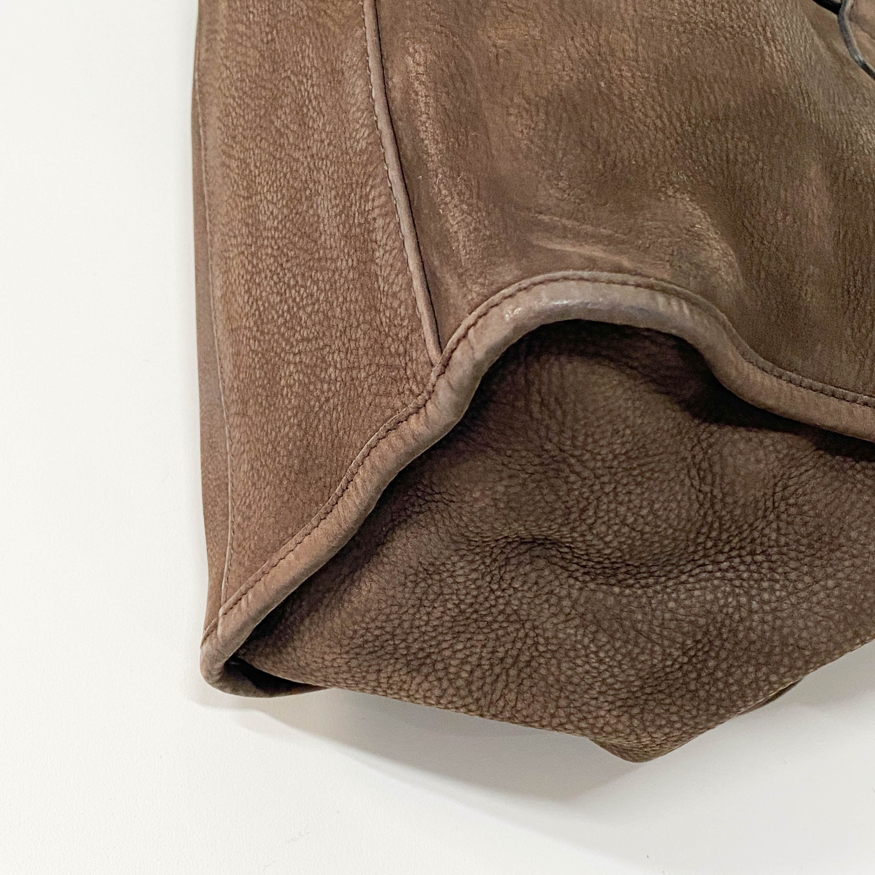 Stirrup Brown Leather Hand Bag