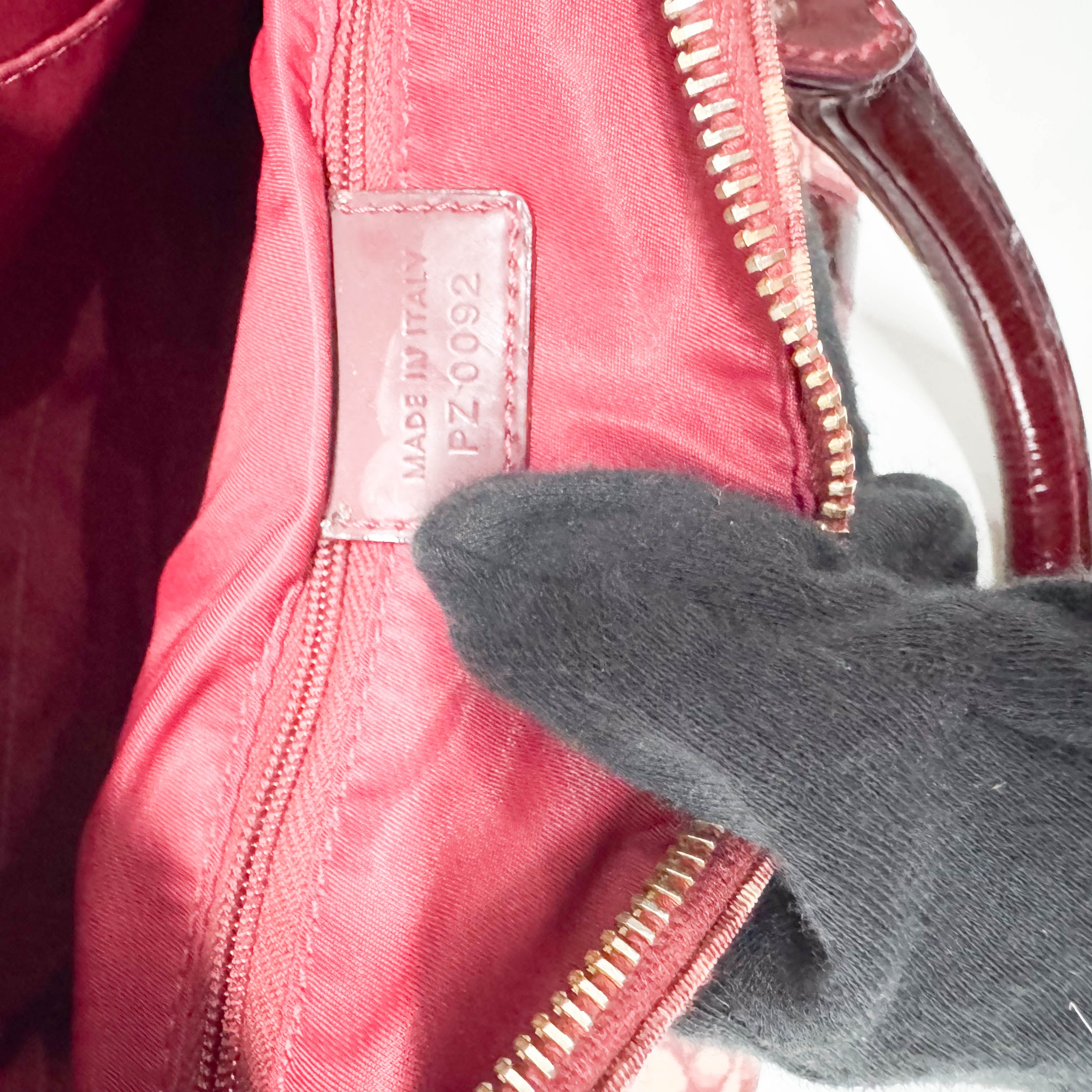 Trotter Red Canvas Handbag