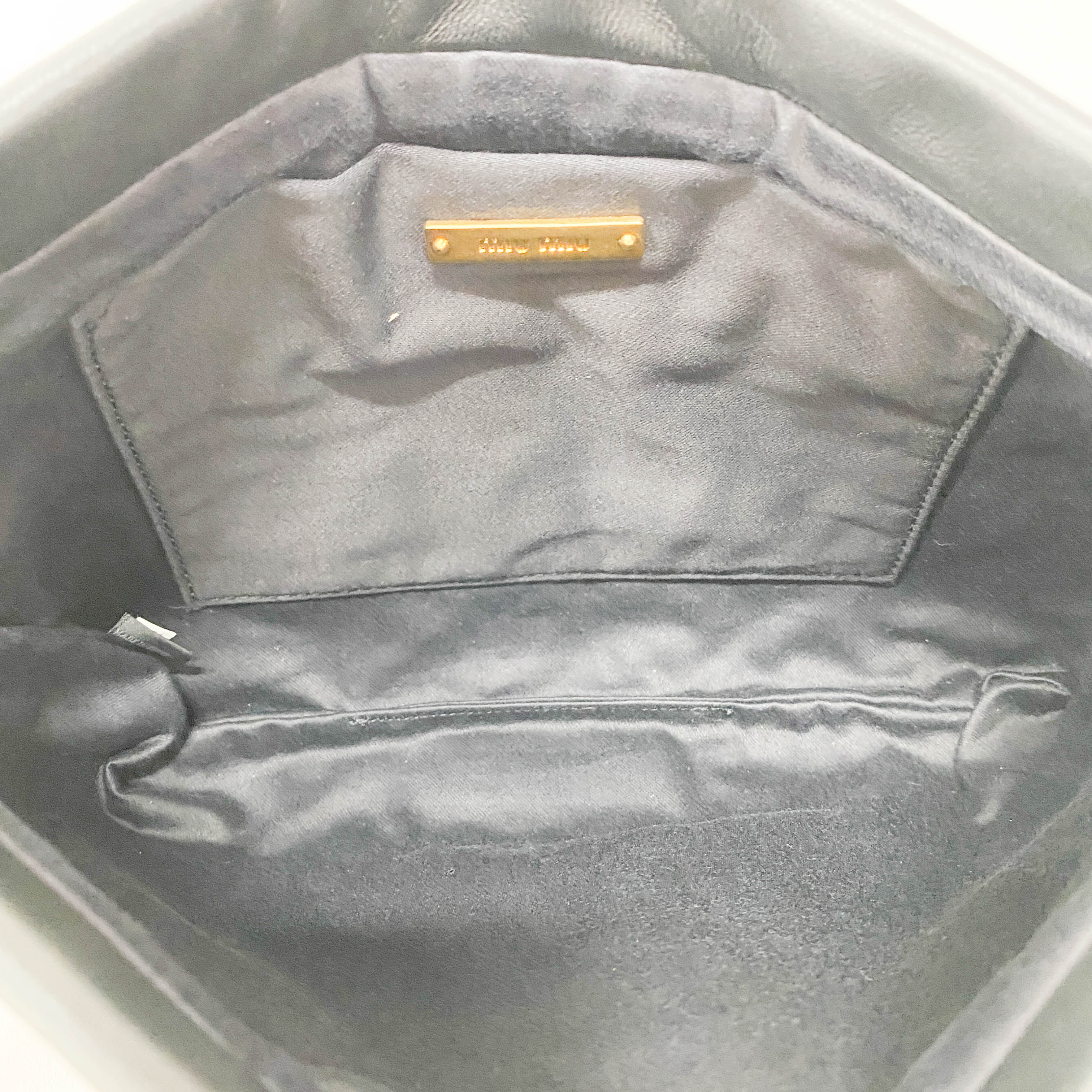 Black Leather Clutch Bag