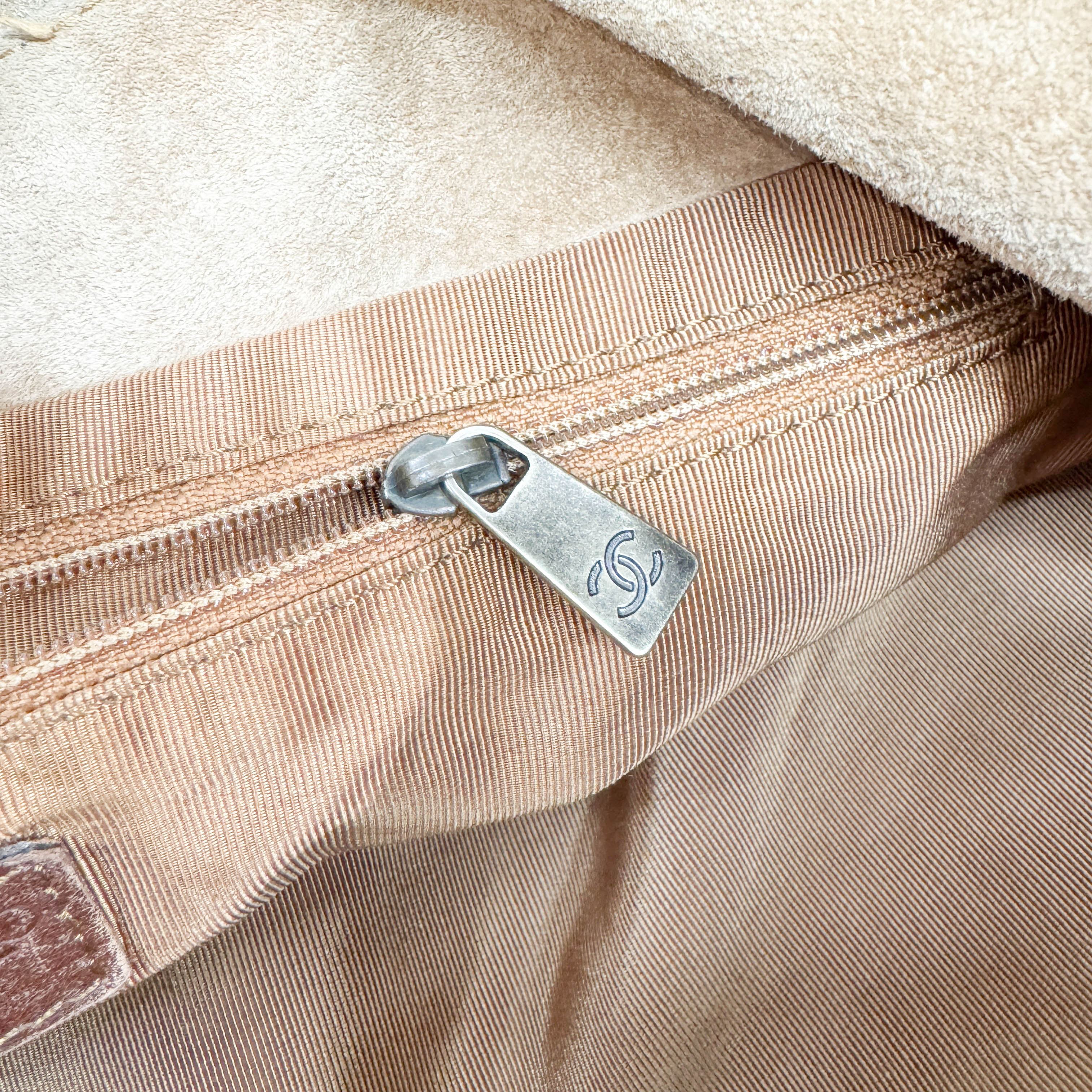 Matelasse Brown Suede Hobo Bag