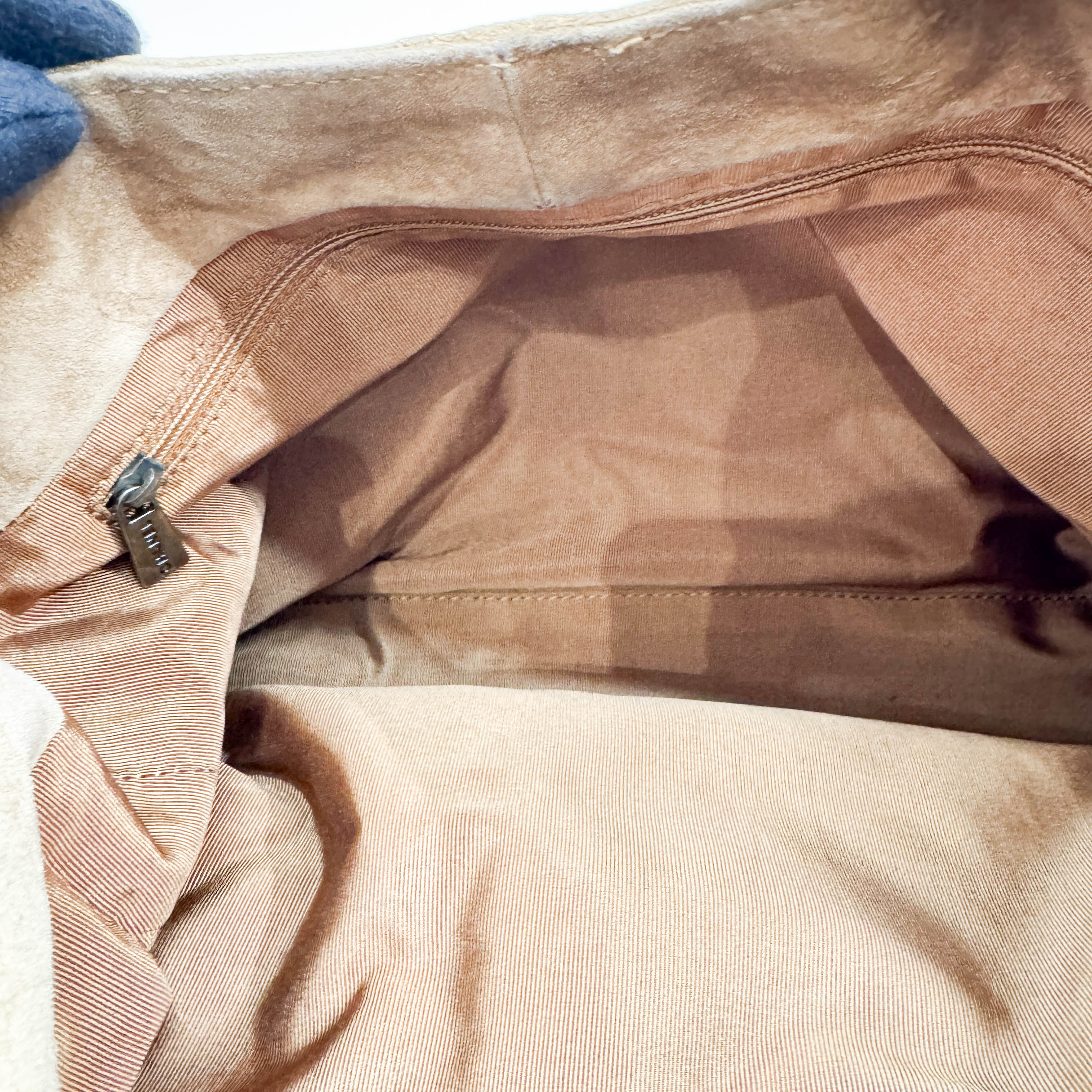 Matelasse Brown Suede Hobo Bag