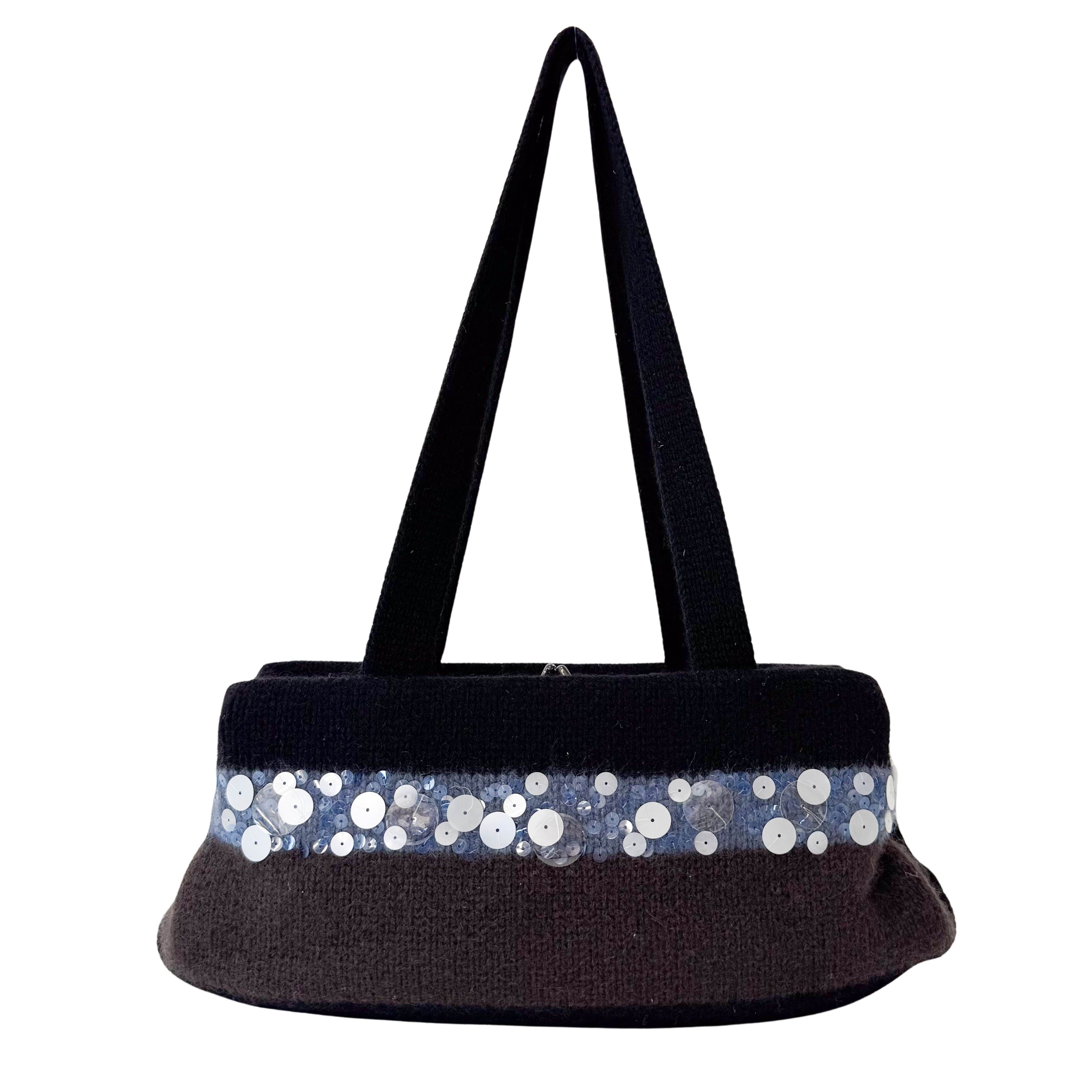 Cashmere with Sequin Embroidery Bag