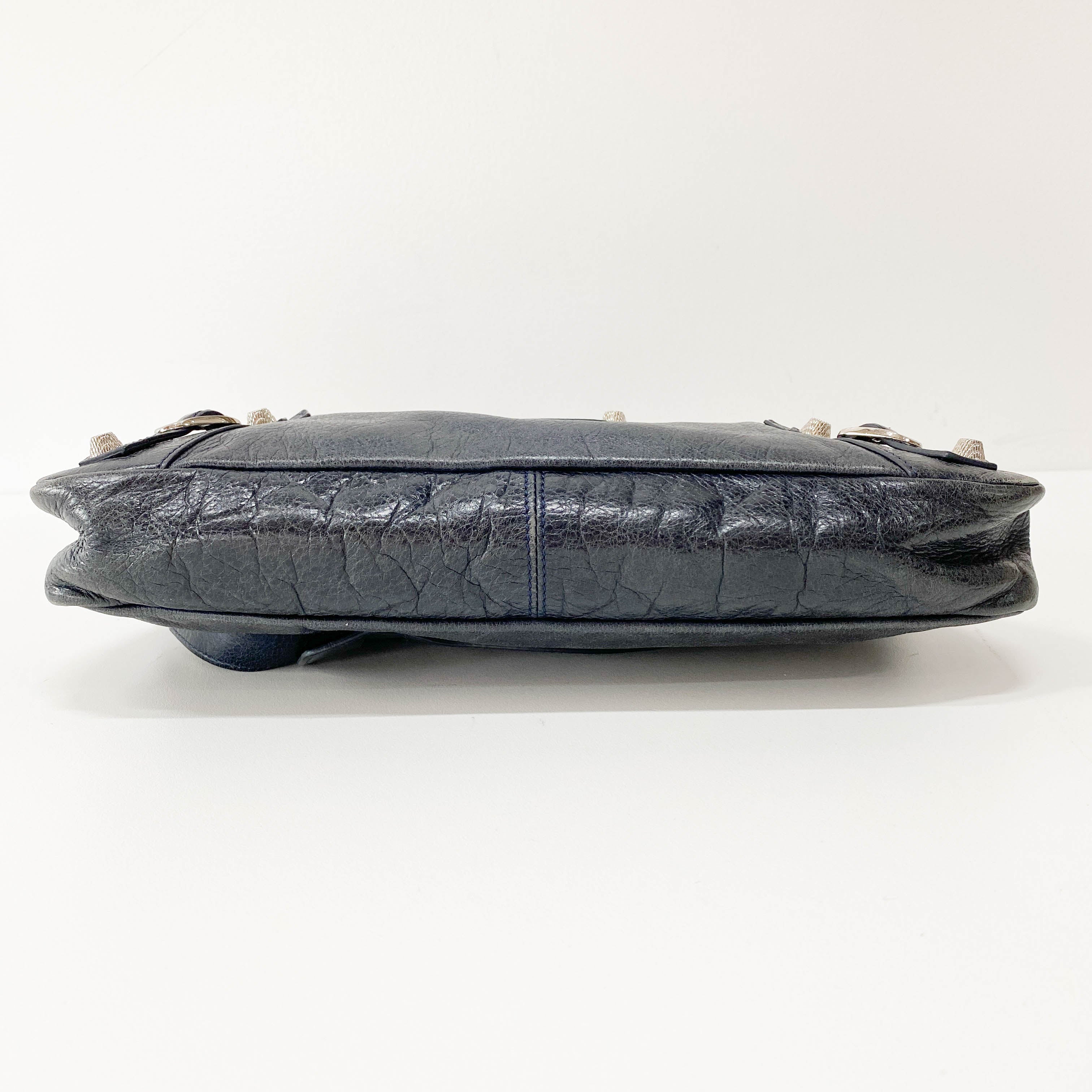 The First Black Leather Two Way Bag