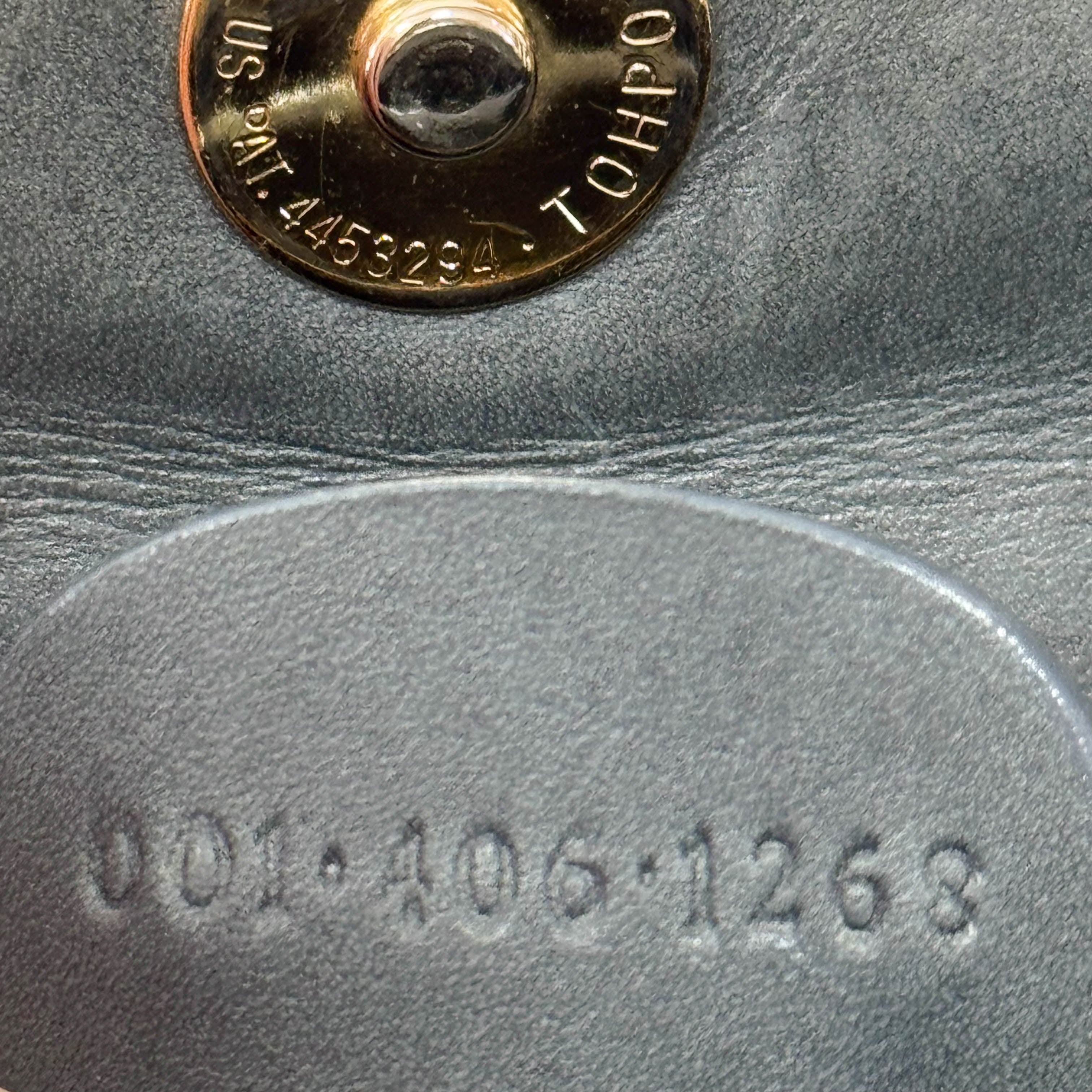 Grey Embossed Lizard Leather Shoulder Bag