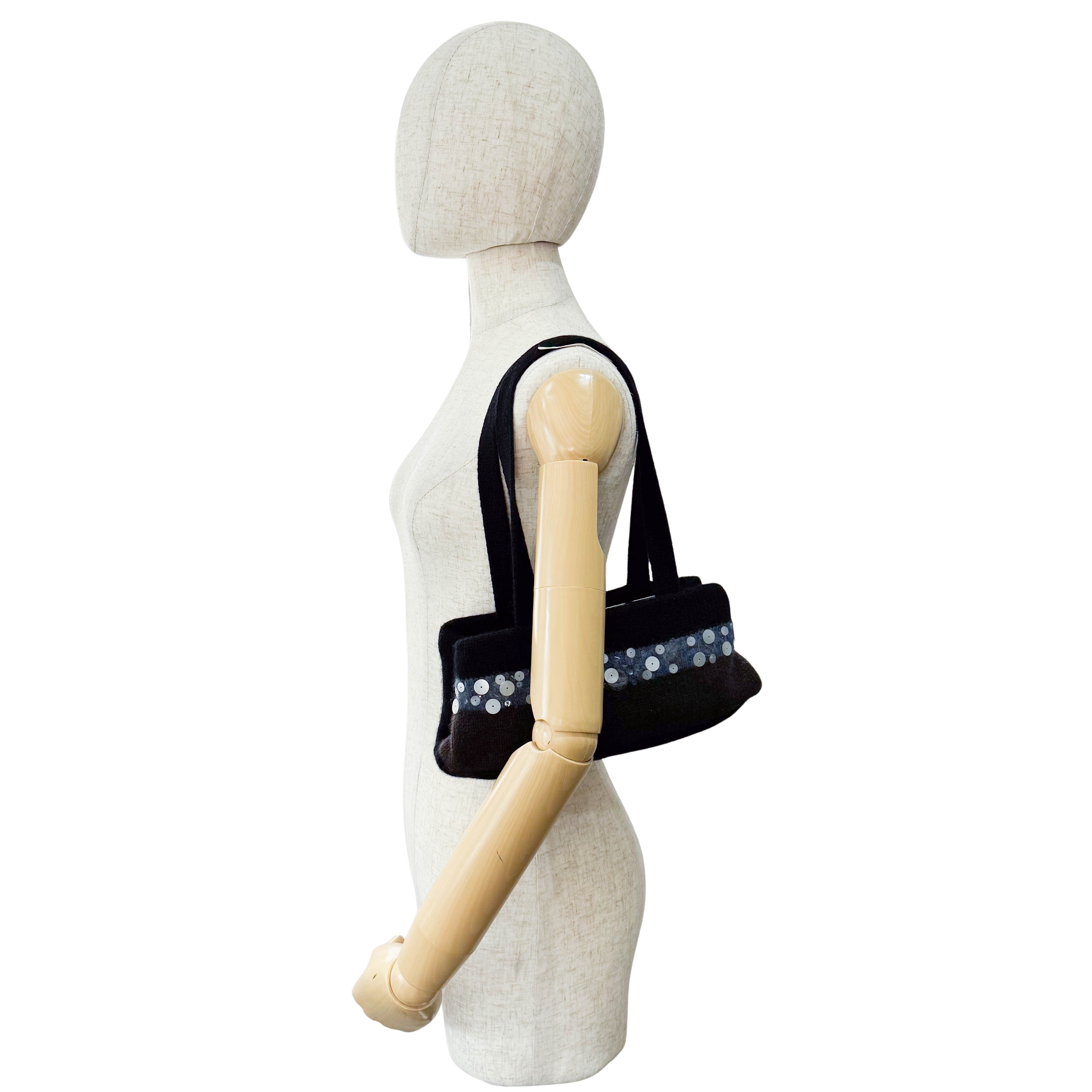 Cashmere with Sequin Embroidery Bag