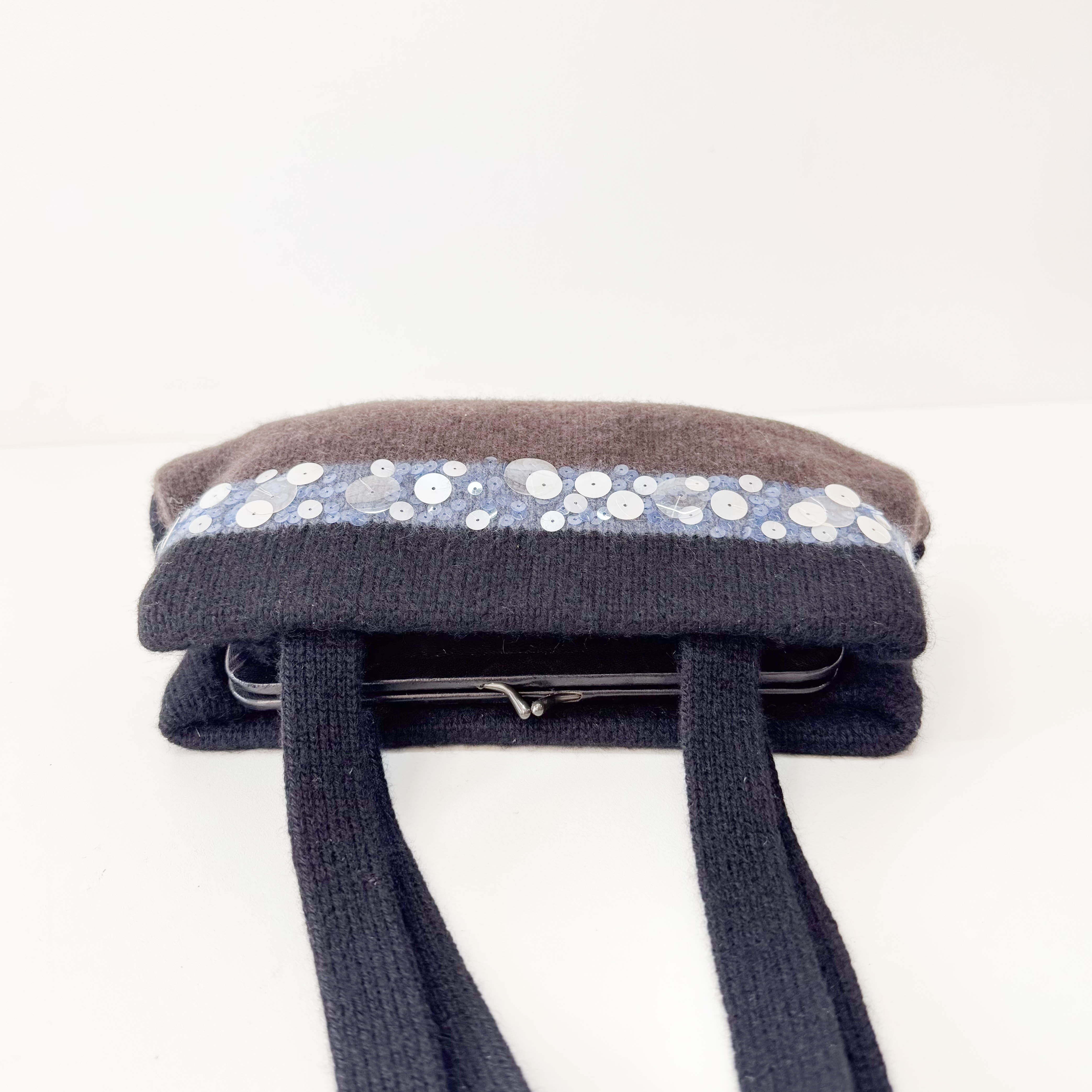 Cashmere with Sequin Embroidery Bag