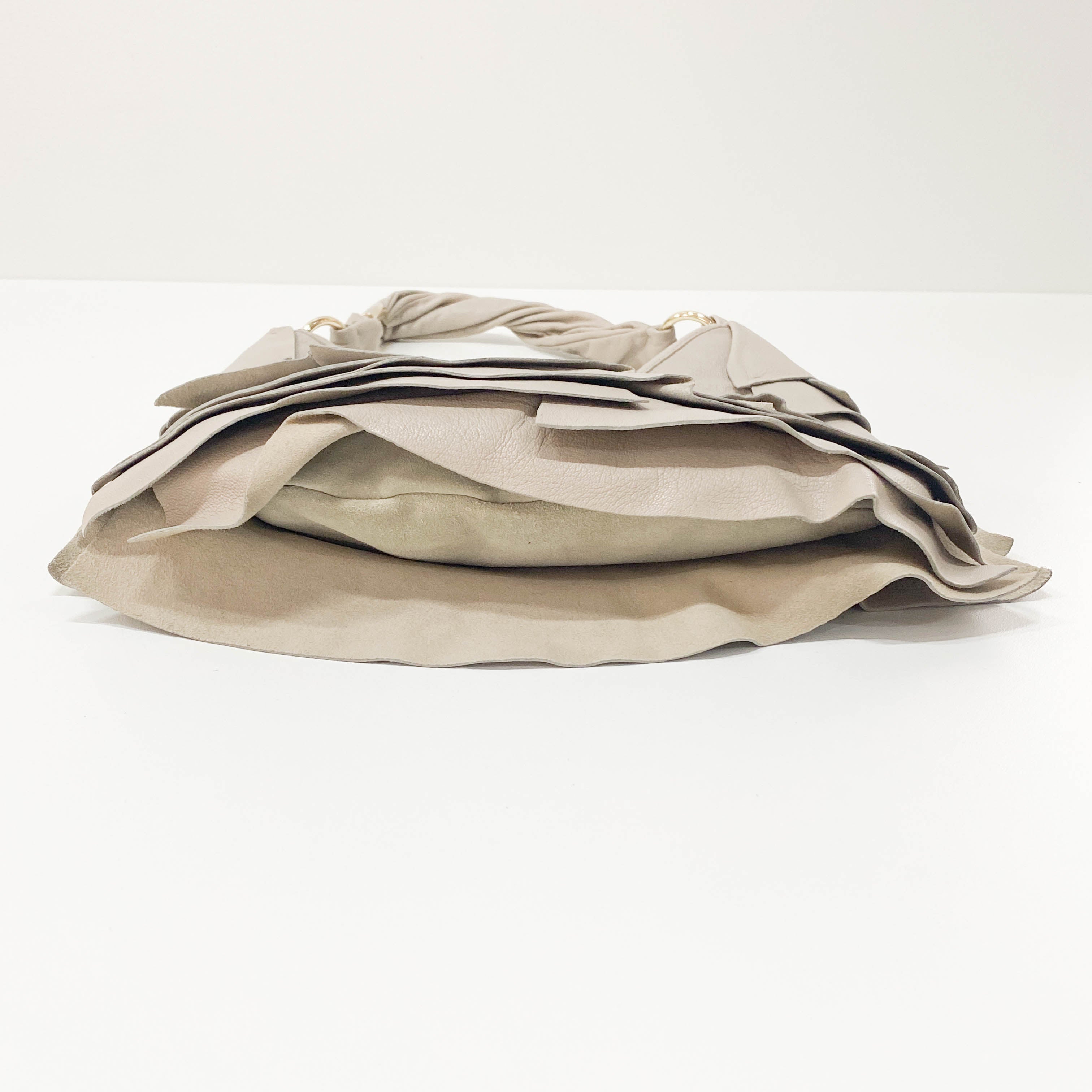 YSL Saint-Tropez Grey Leather Shoulder Bag