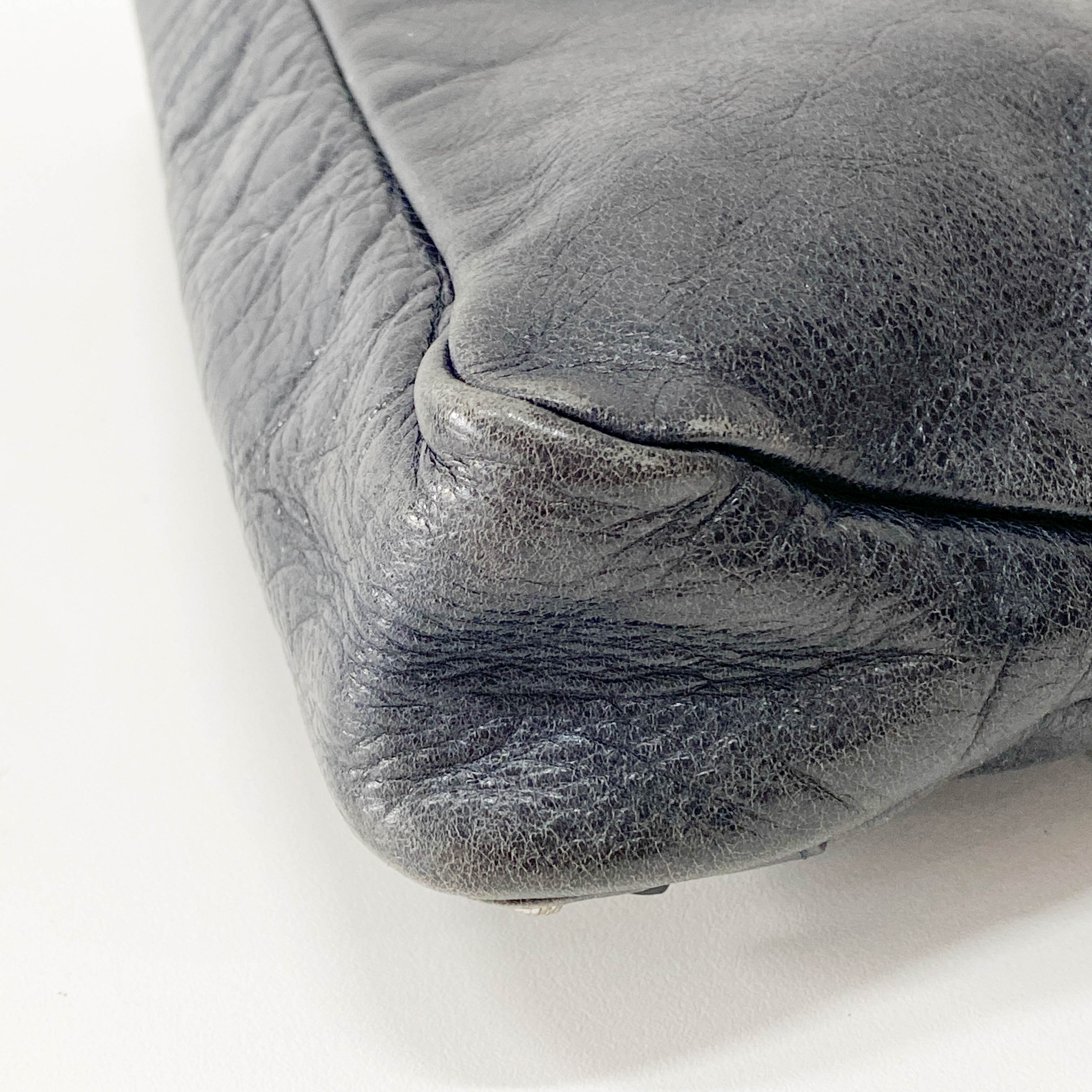 The First Black Leather Two Way Bag