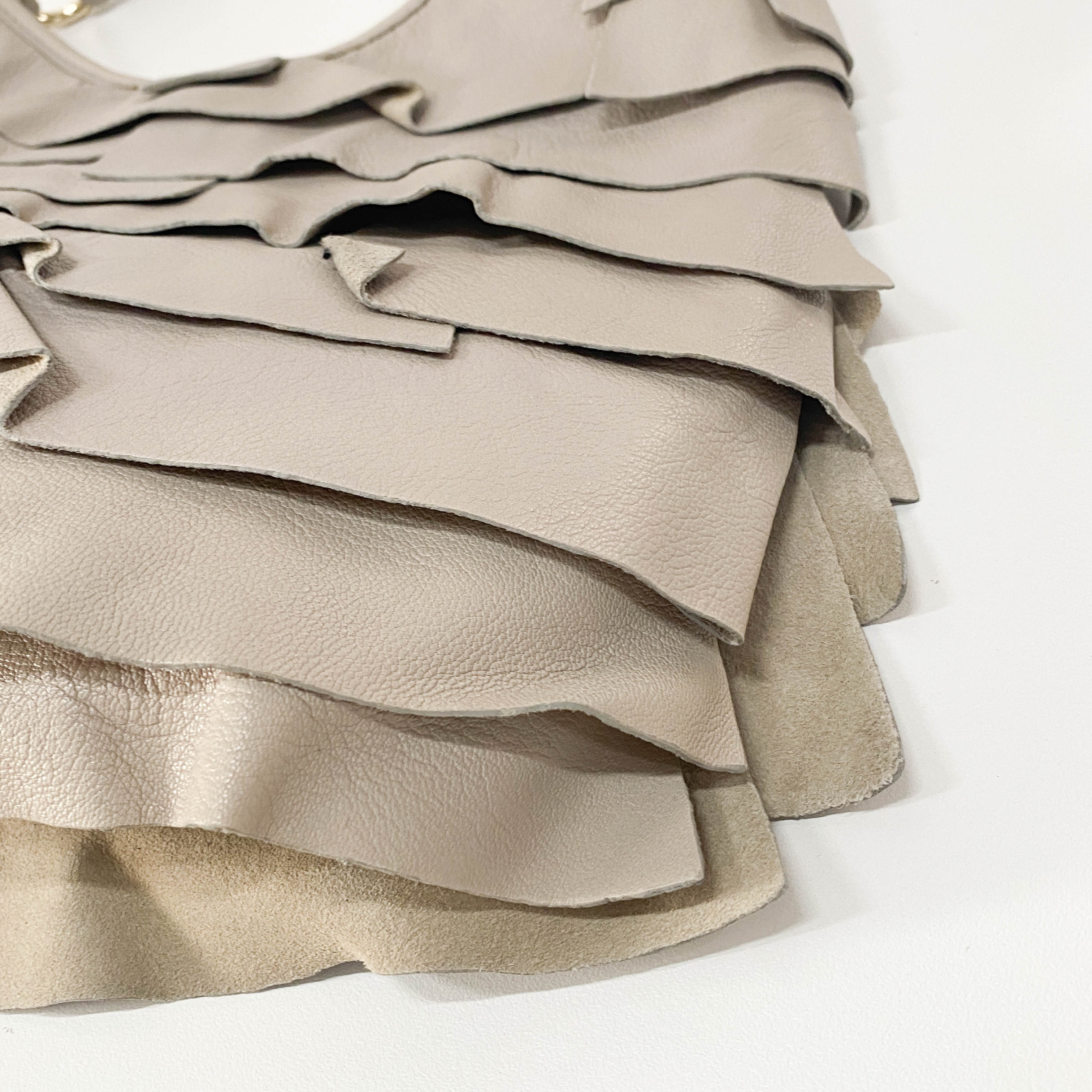 YSL Saint-Tropez Grey Leather Shoulder Bag