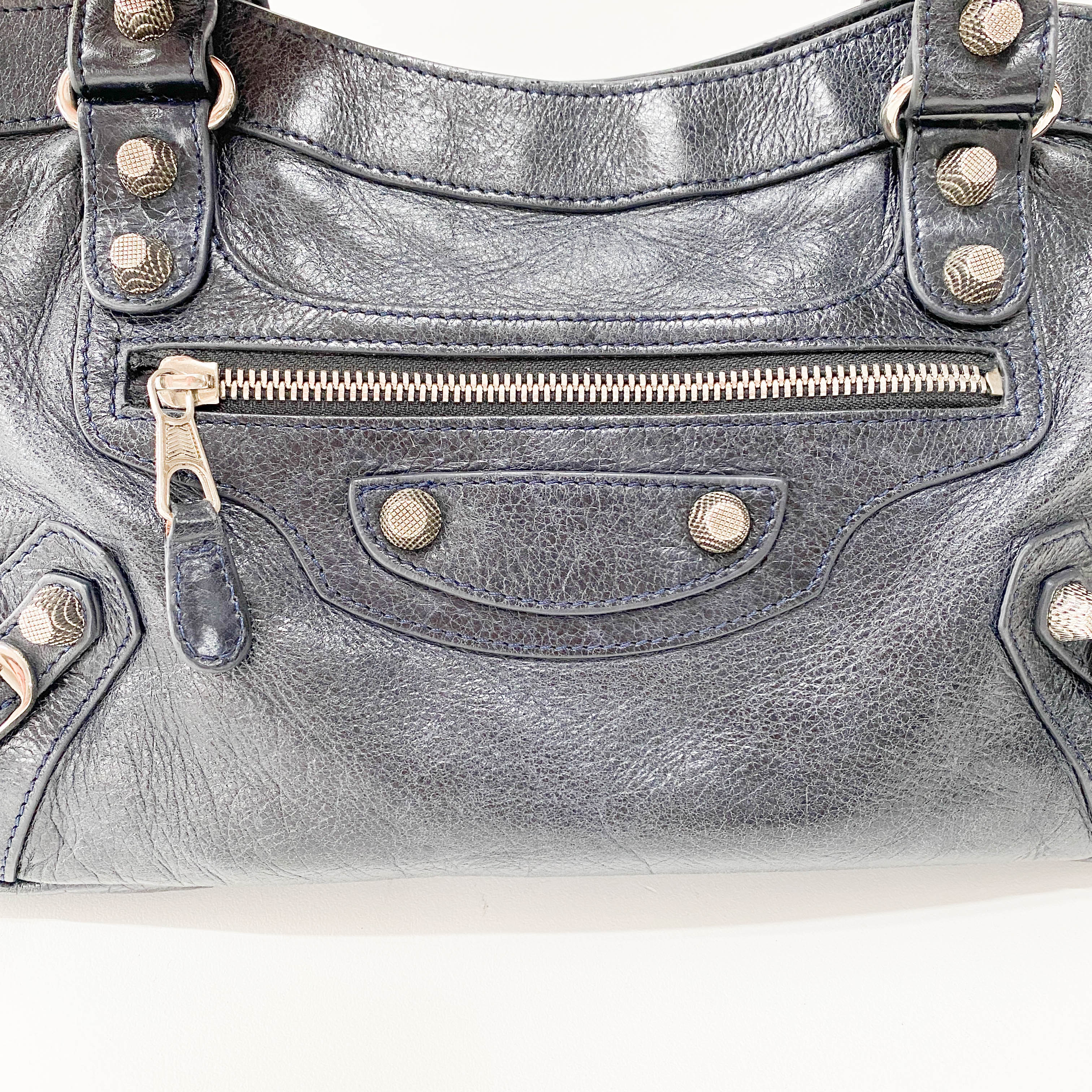 The First Black Leather Two Way Bag