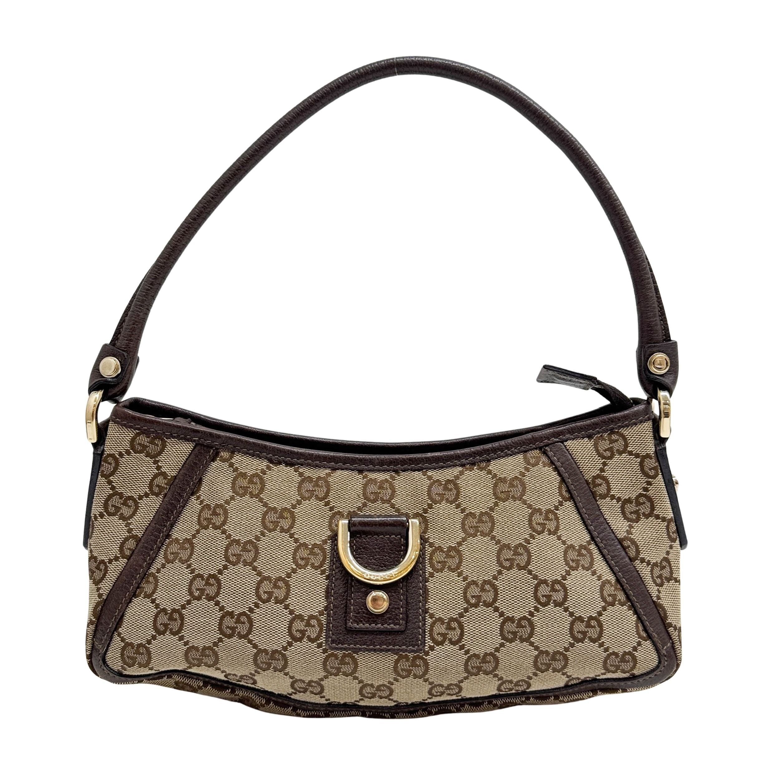 Abbey Brown GG Canvas Shoulder Bag