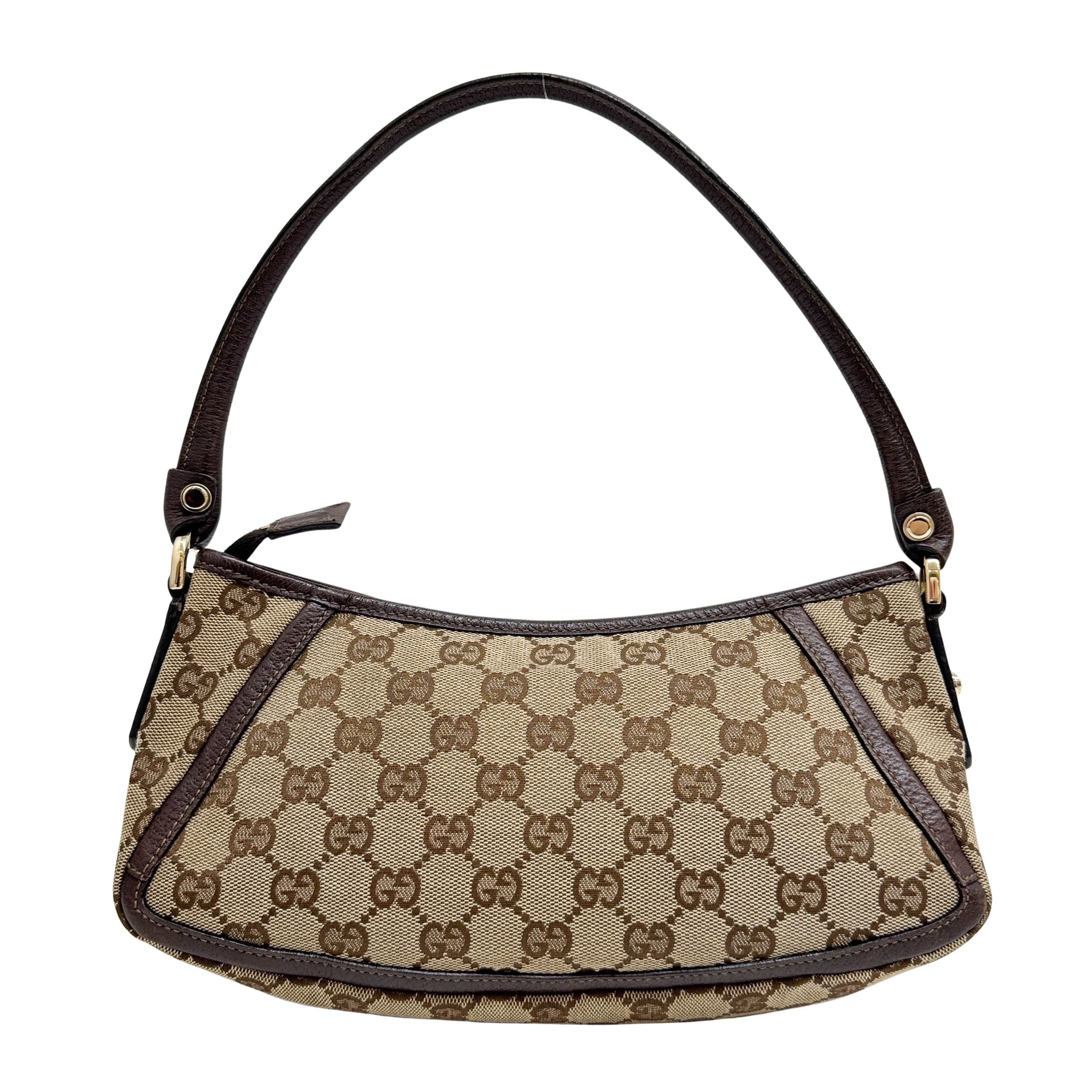 Abbey Brown GG Canvas Shoulder Bag