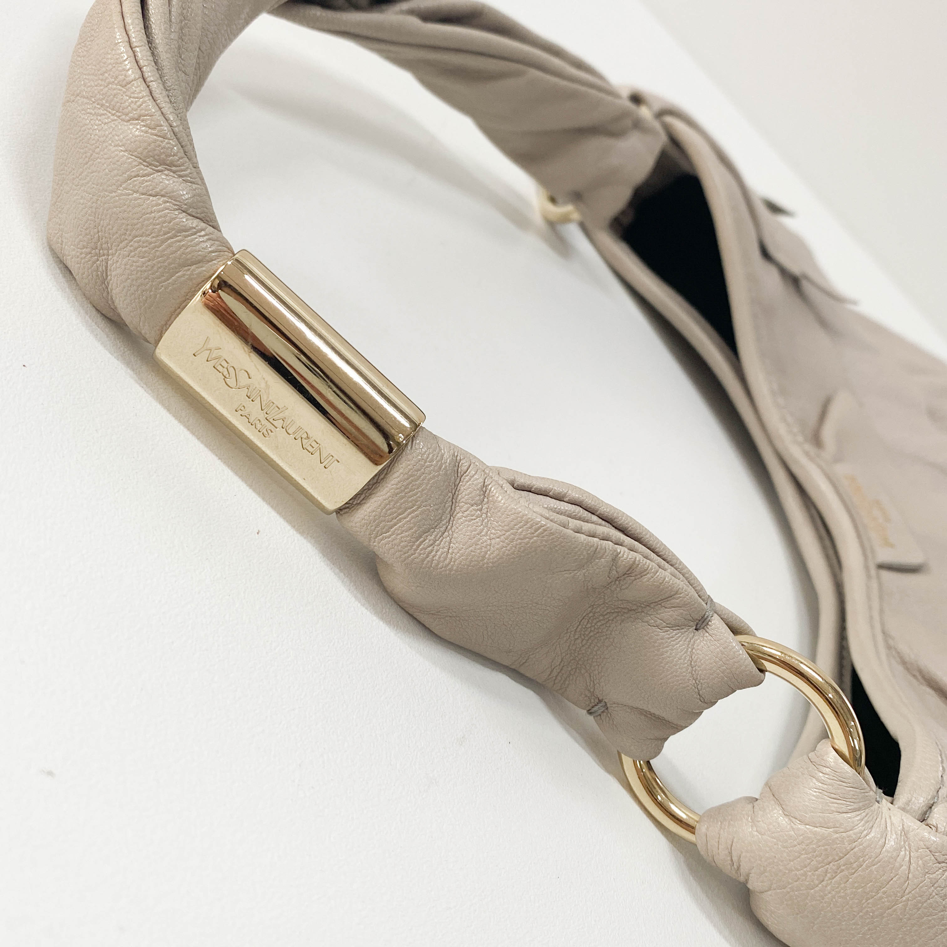 YSL Saint-Tropez Grey Leather Shoulder Bag