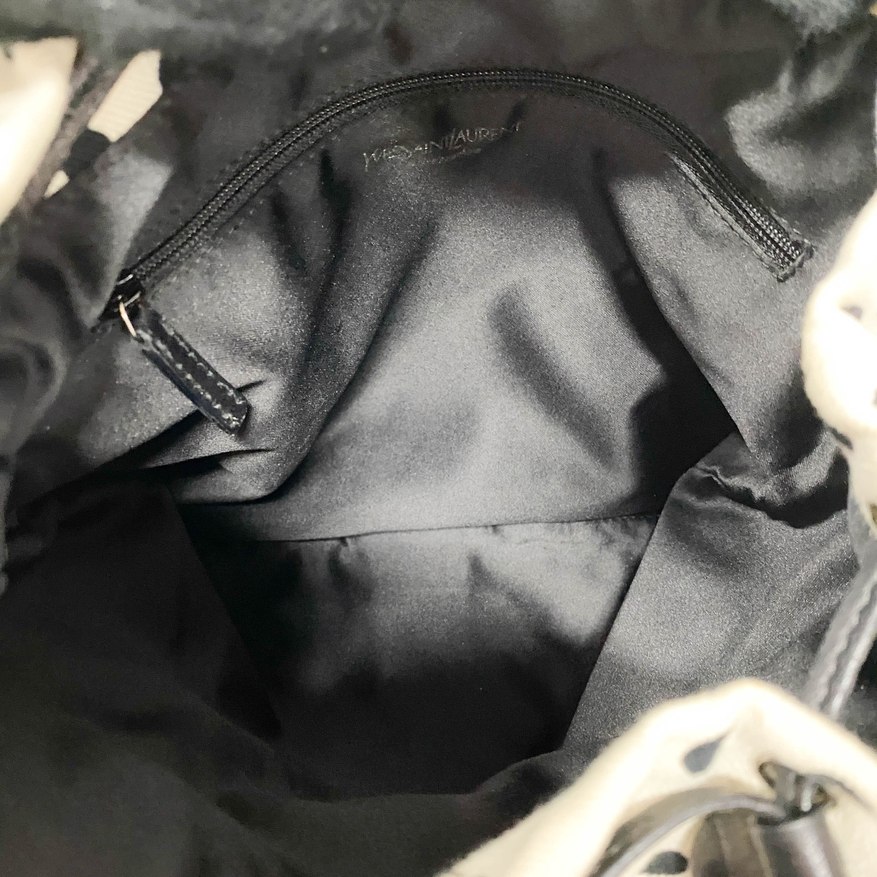 Vintage White Polka Dot Cloth Hand Bag