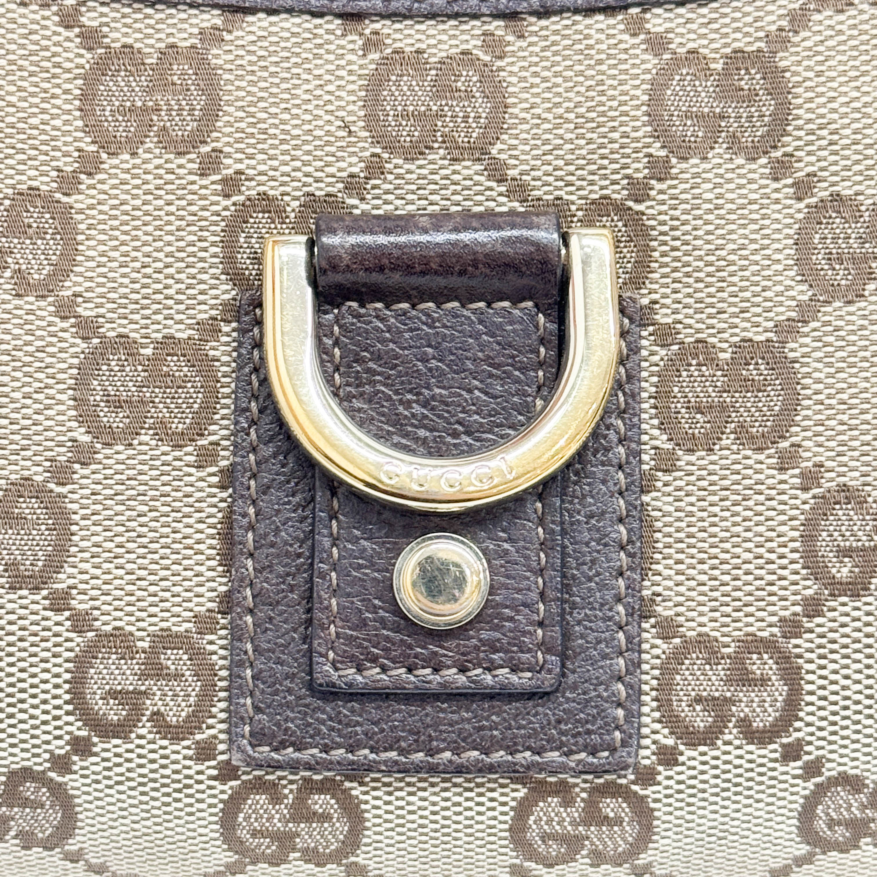 Abbey Brown GG Canvas Shoulder Bag