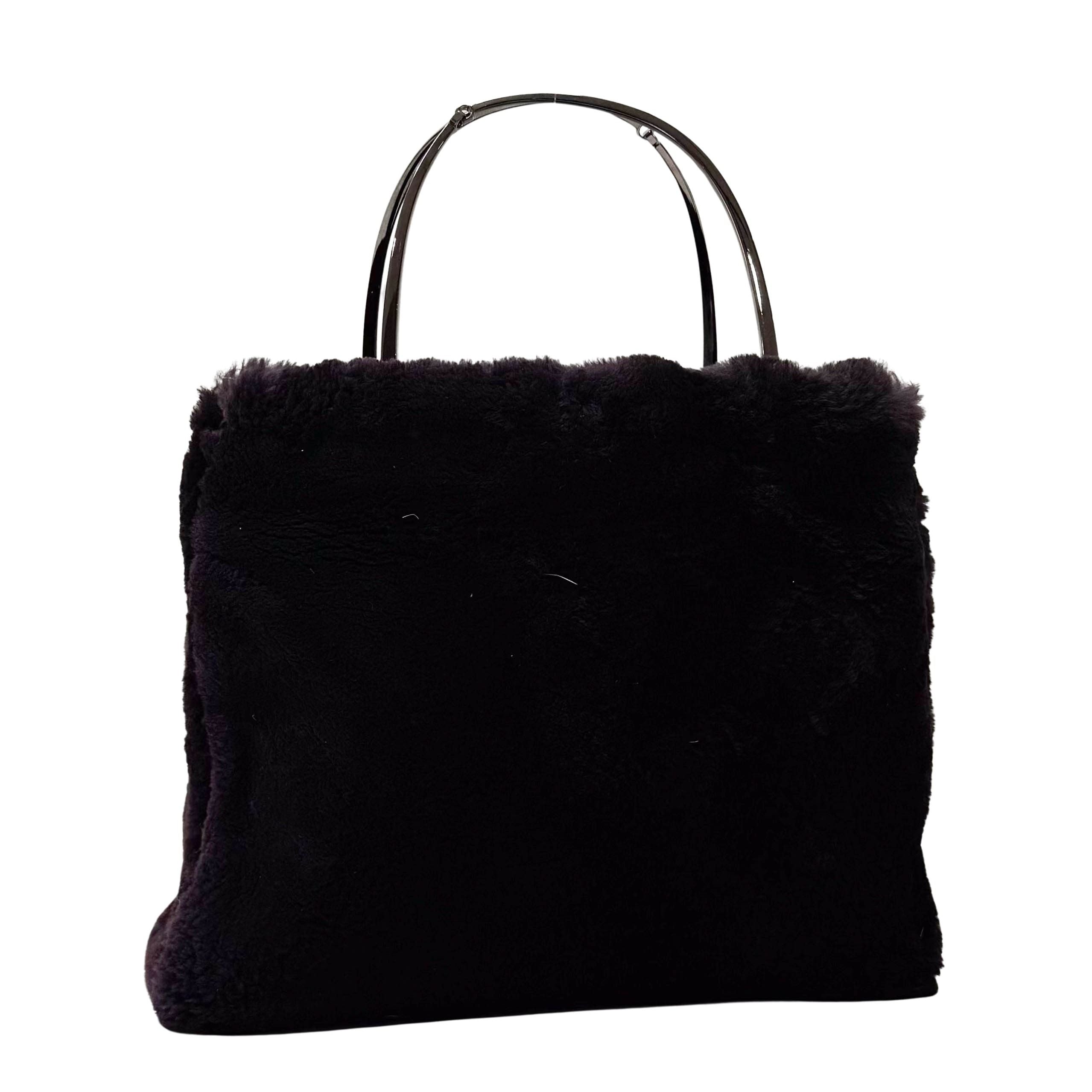 Dark Brown Fur Handbag