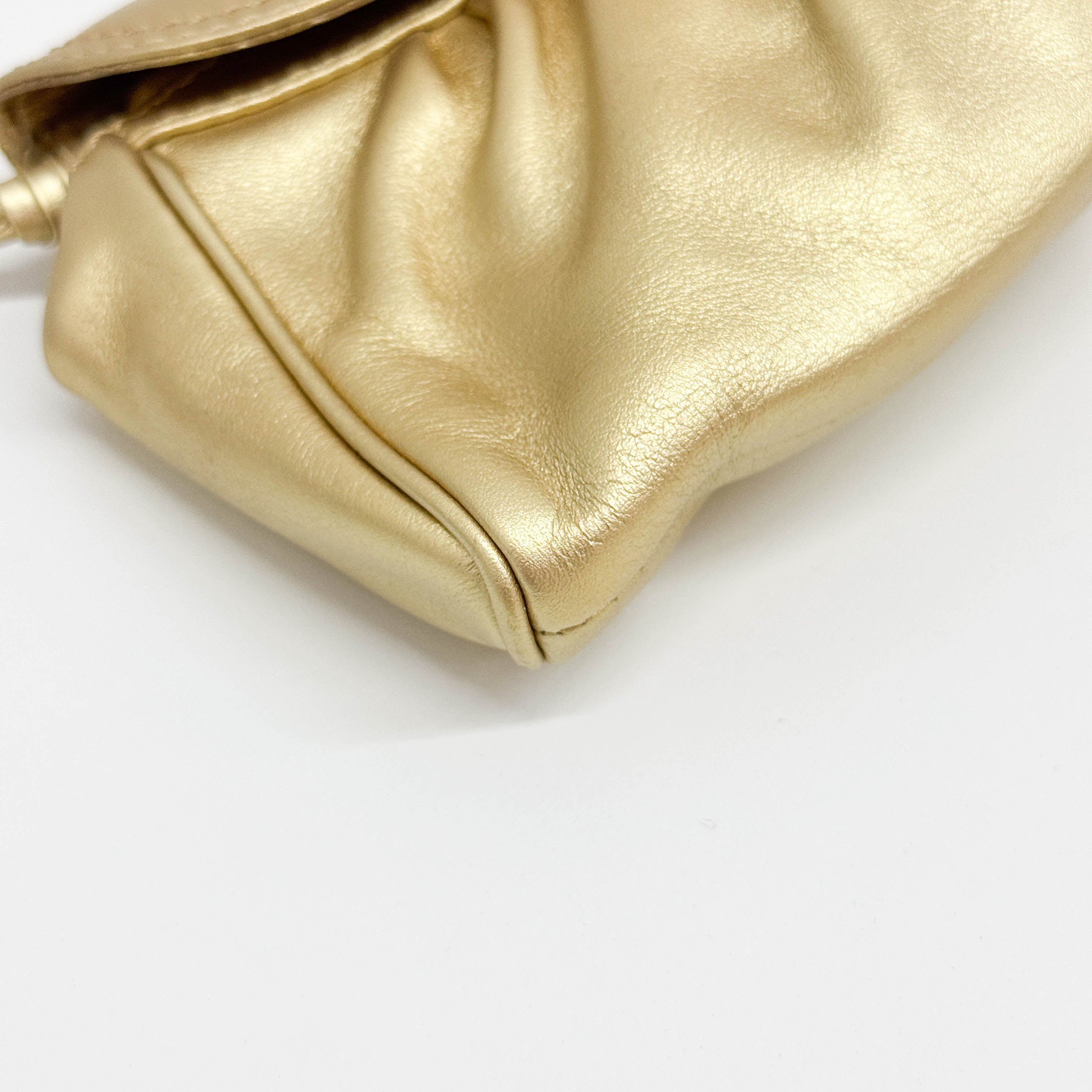 Gold Leather Shoulder Bag