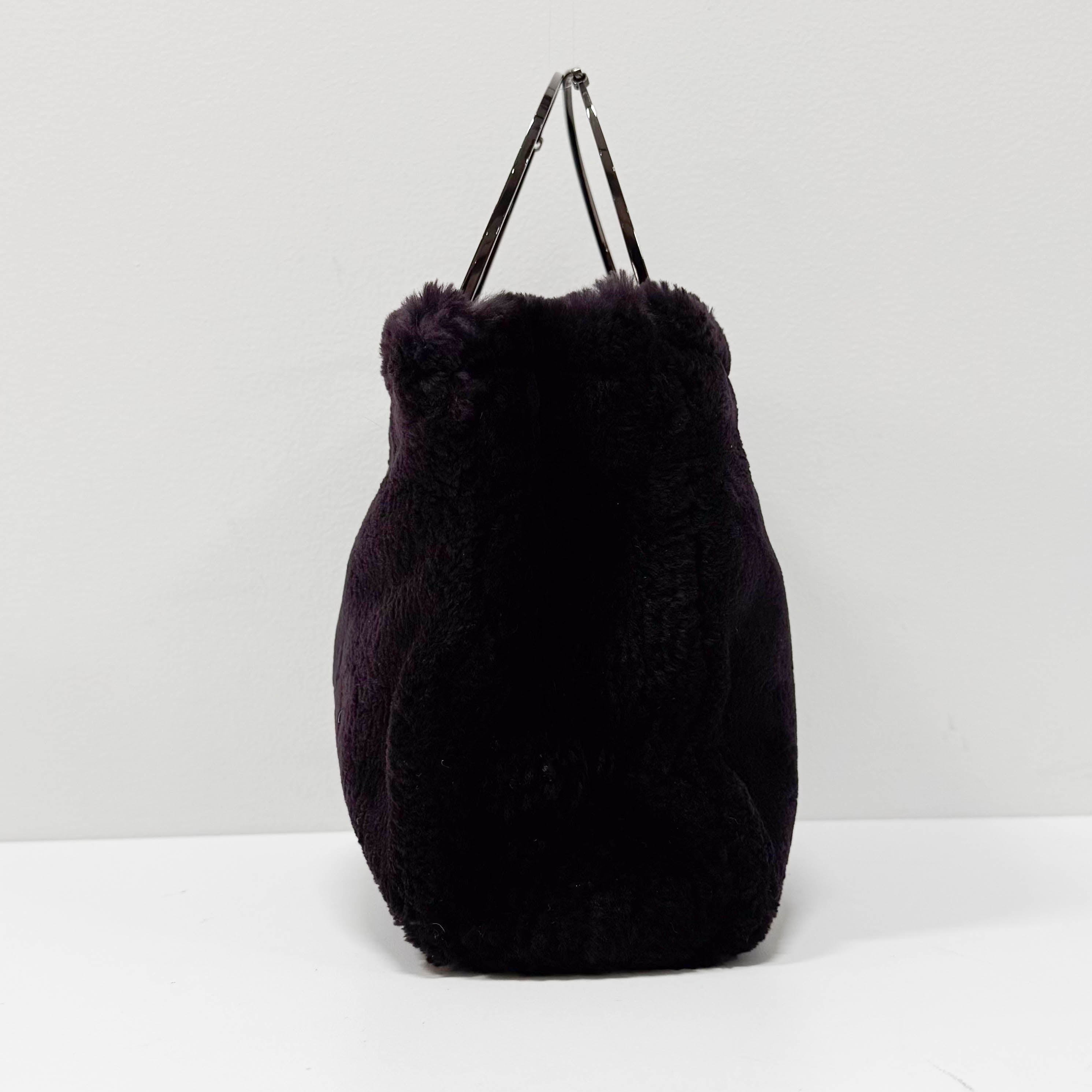 Dark Brown Fur Handbag