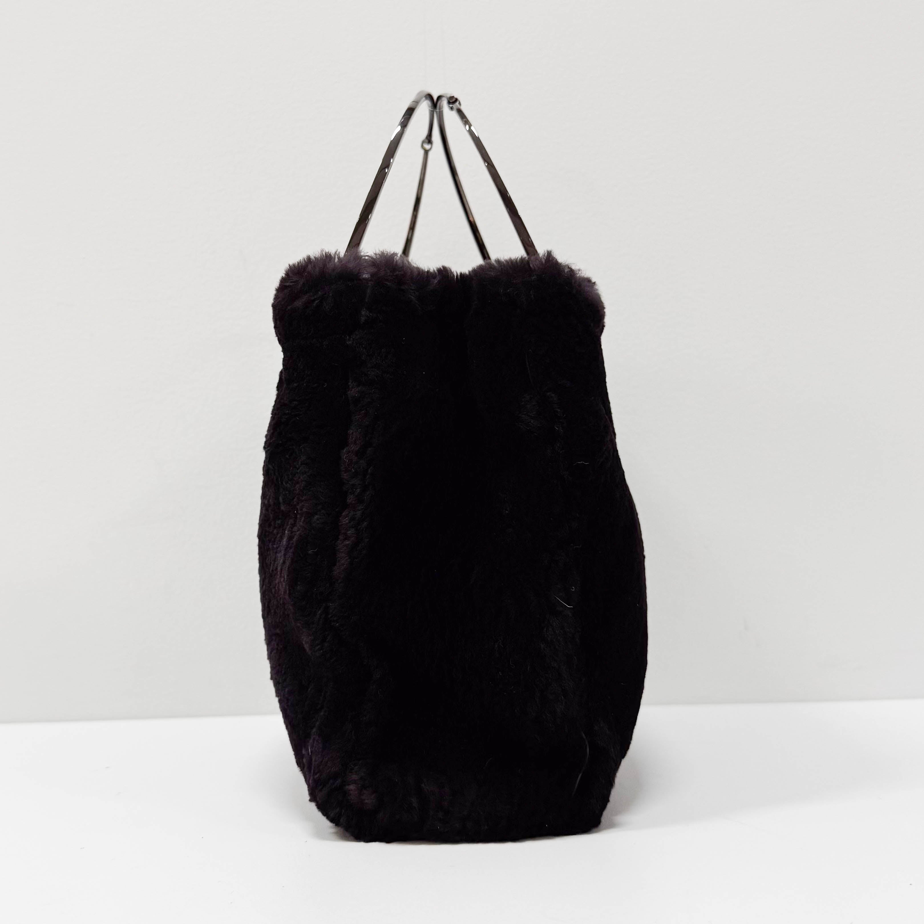 Dark Brown Fur Handbag