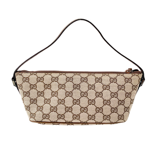 Boat Brown GG Canvas Pouch