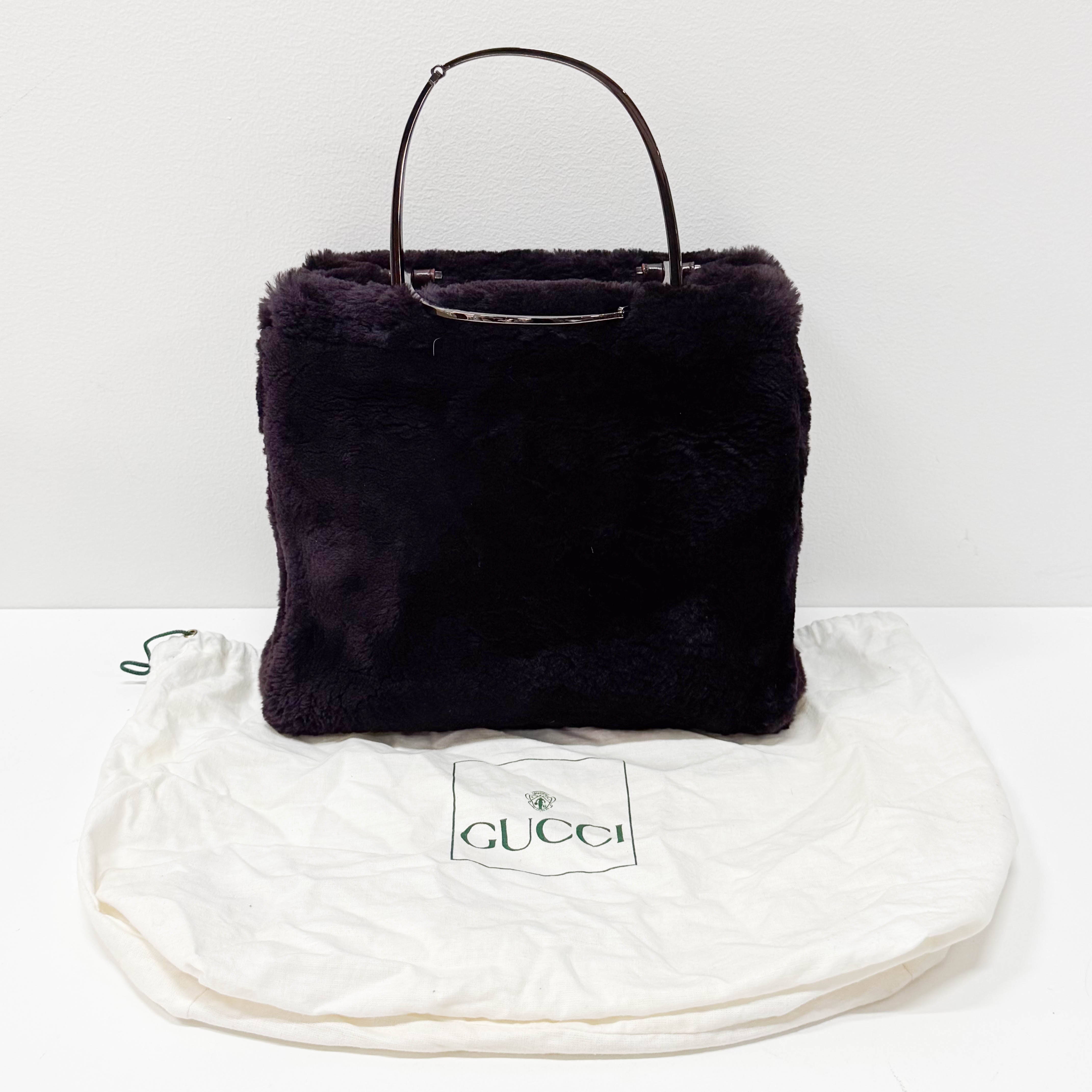 Dark Brown Fur Handbag