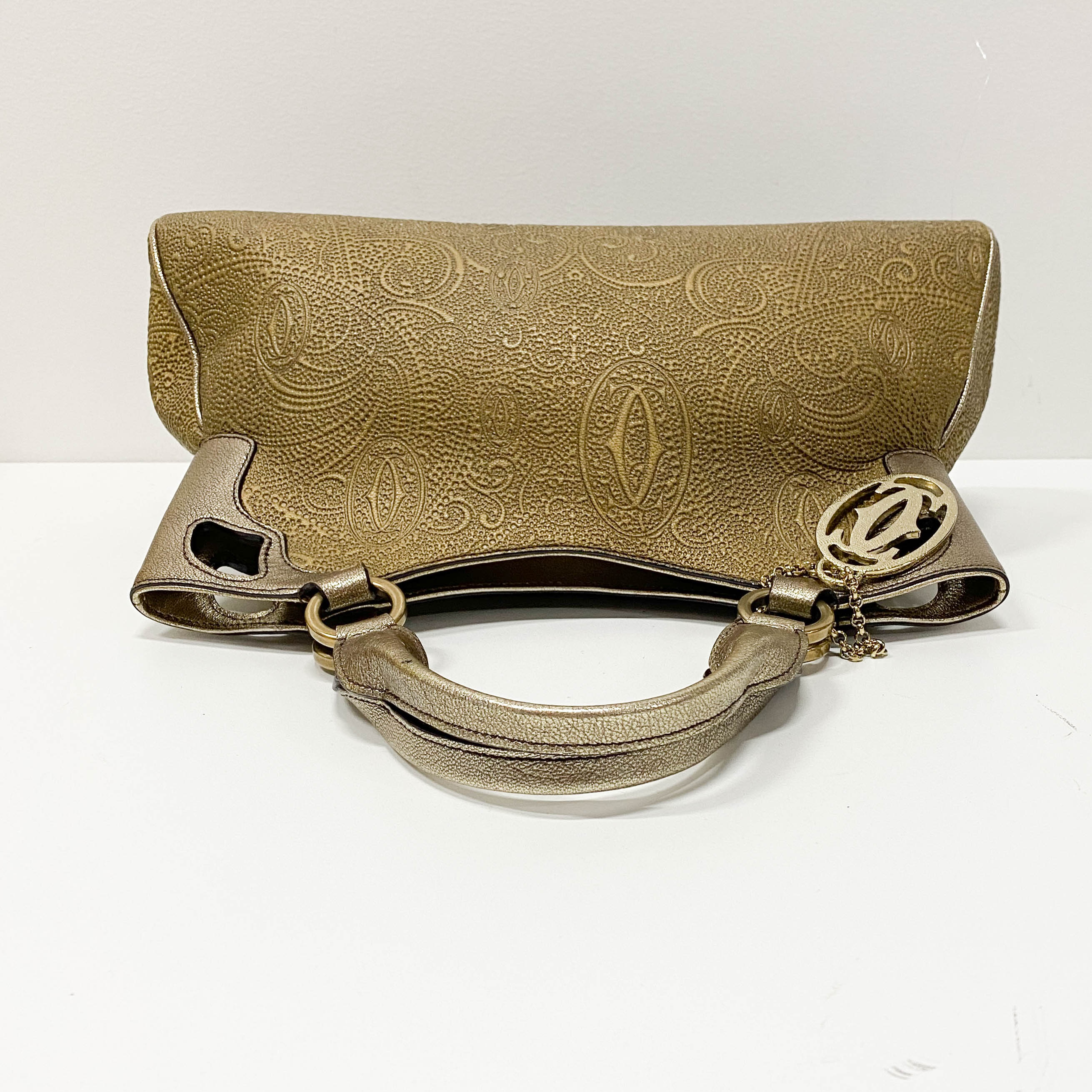 Marcello Golden Calfskin Leather Handbag