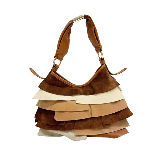 Saint Tropez Multi-Color Suede & Leather Shoulder Bag