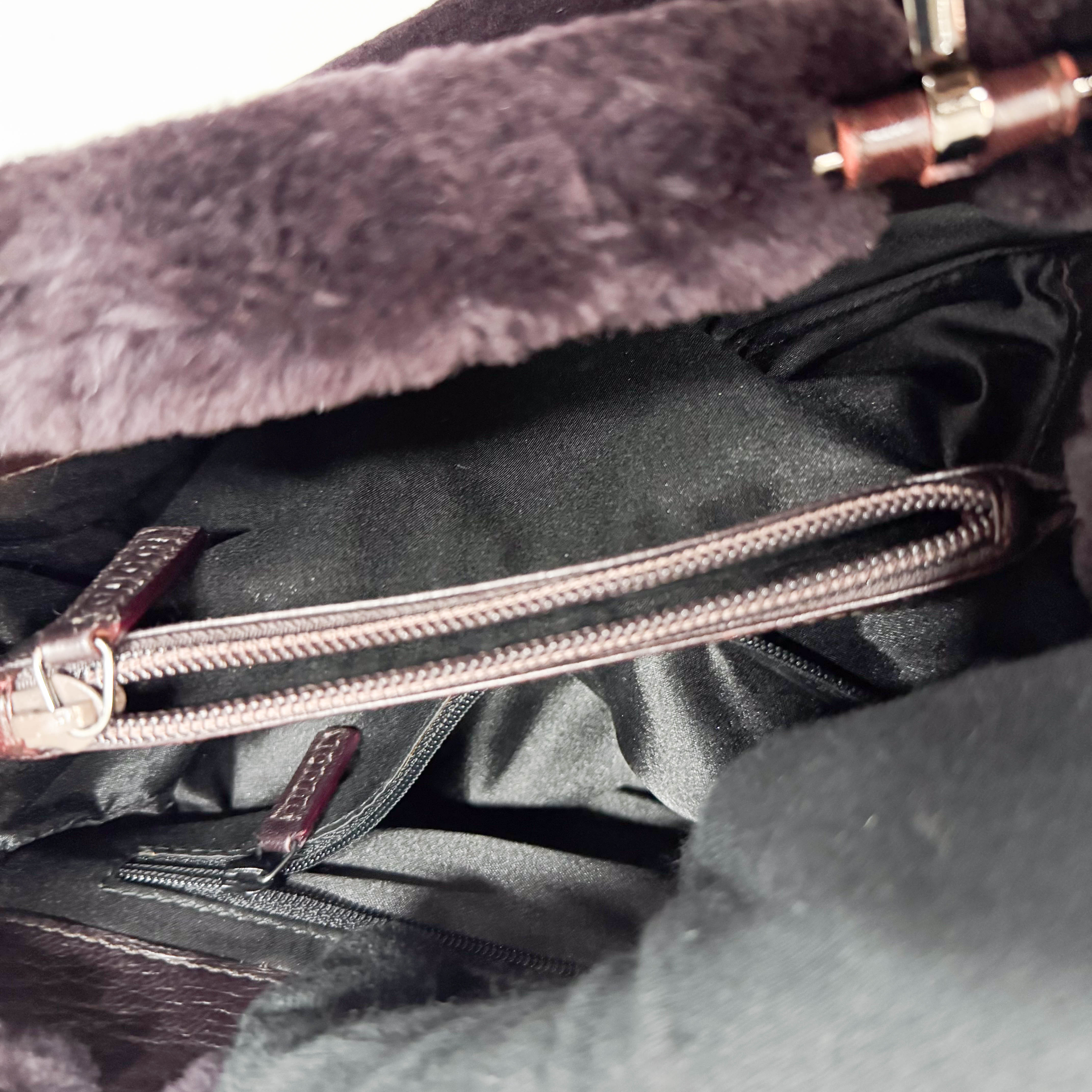 Dark Brown Fur Handbag