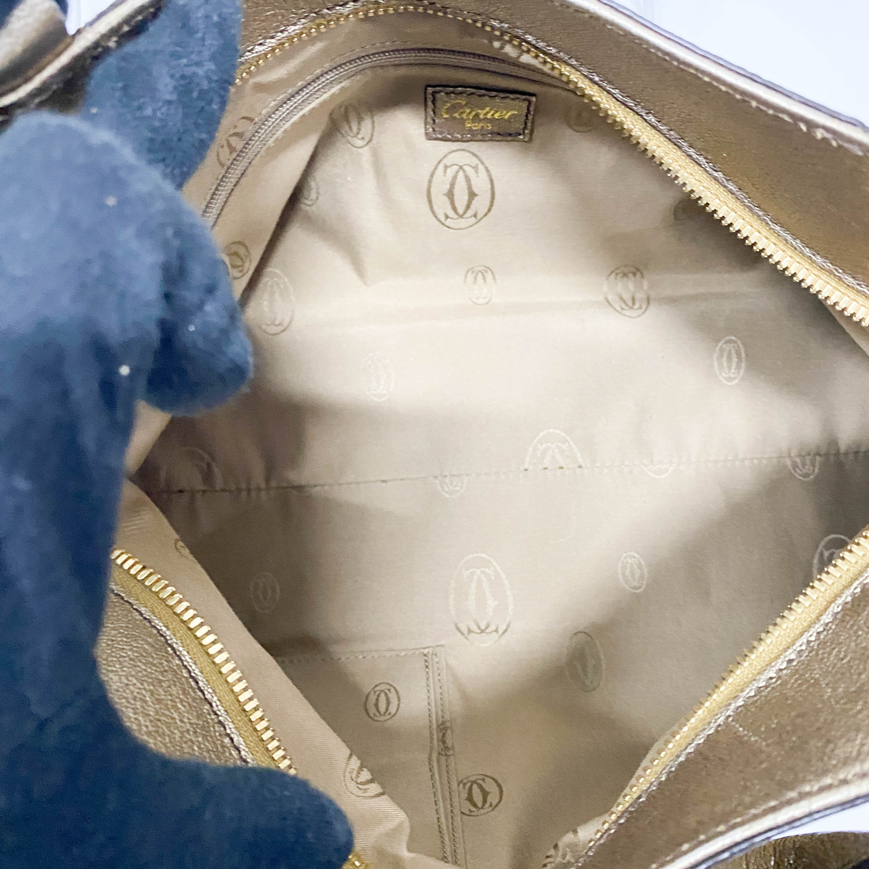 Marcello Golden Calfskin Leather Handbag