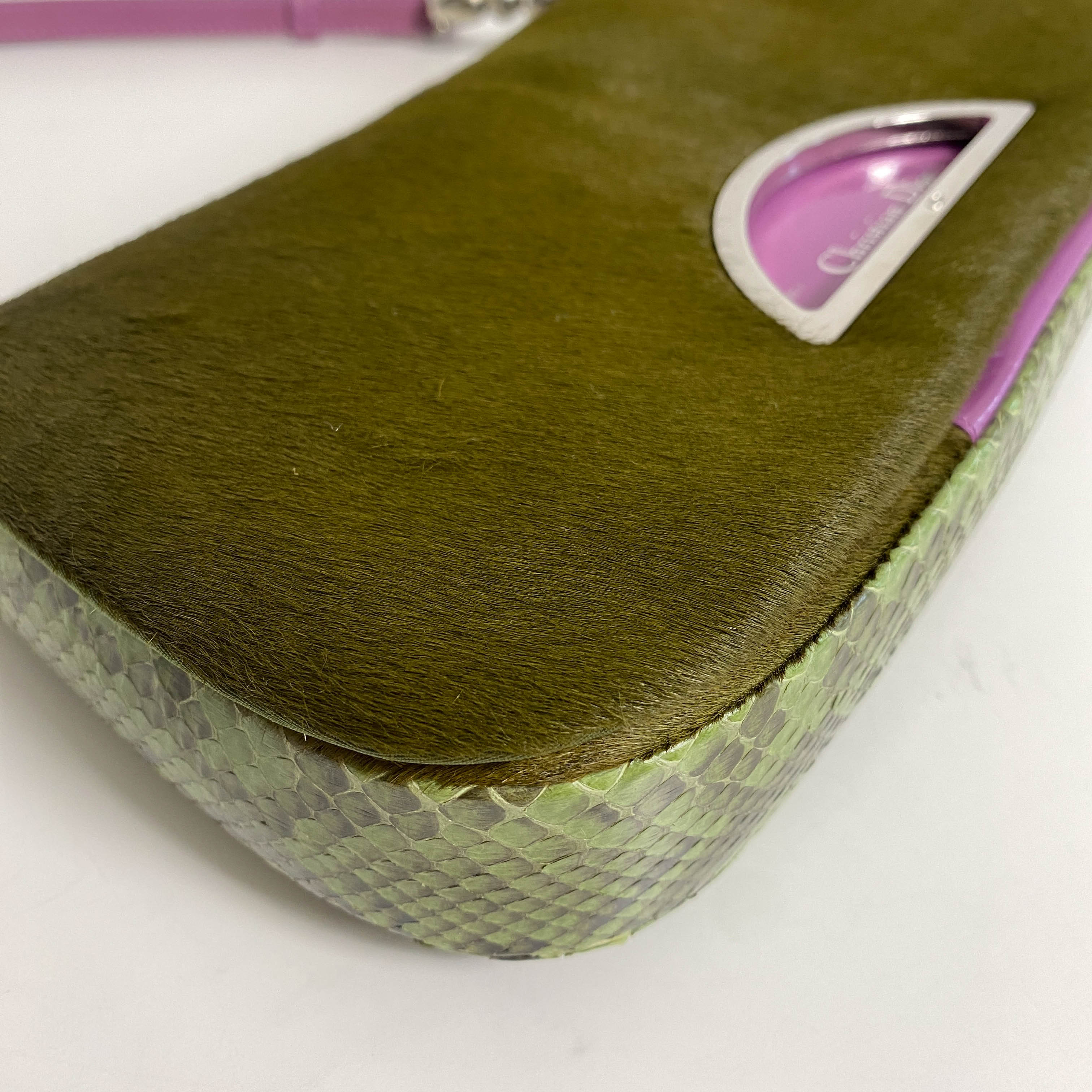 Malice Pearl Khaki Pony Hair Shoulder Bag