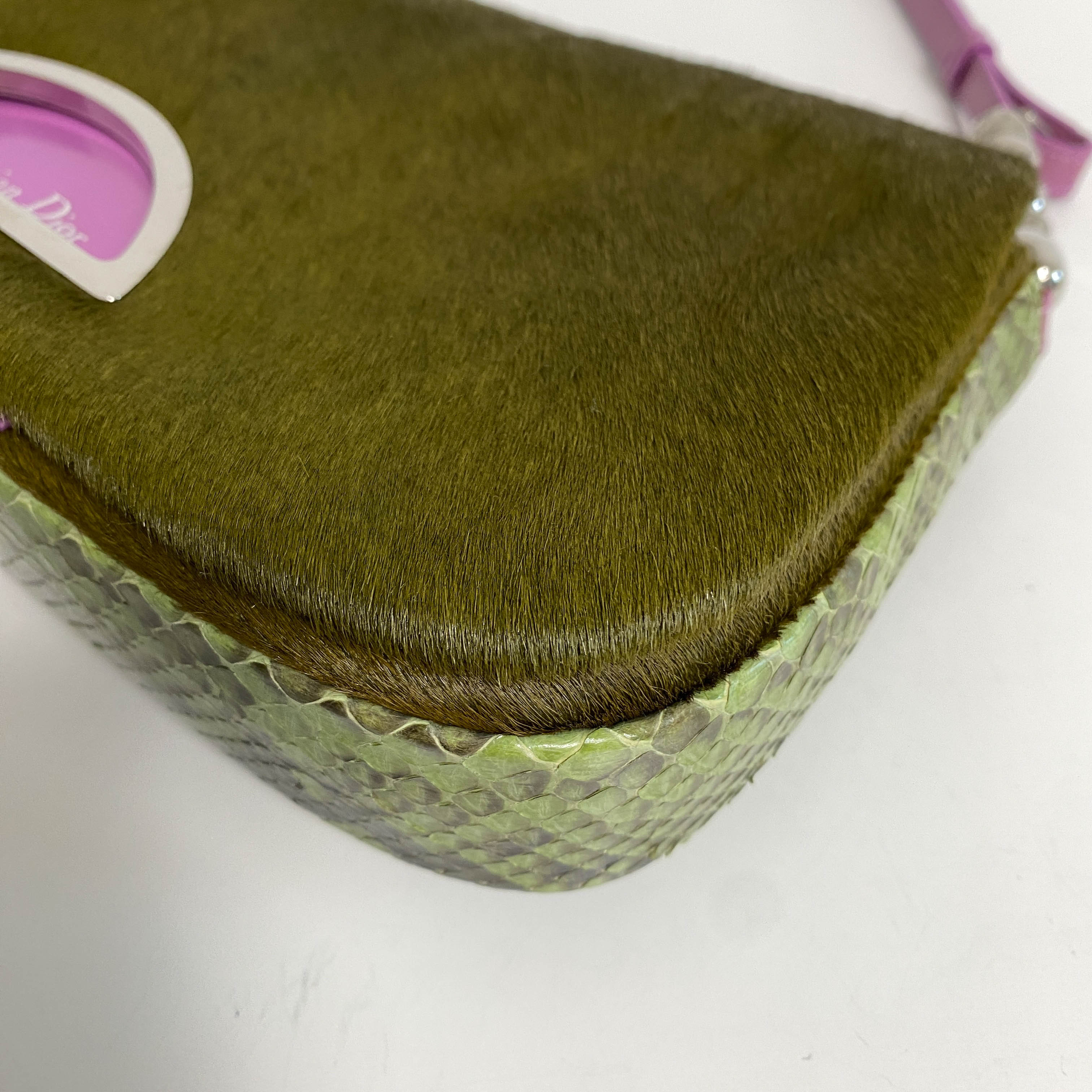 Malice Pearl Khaki Pony Hair Shoulder Bag