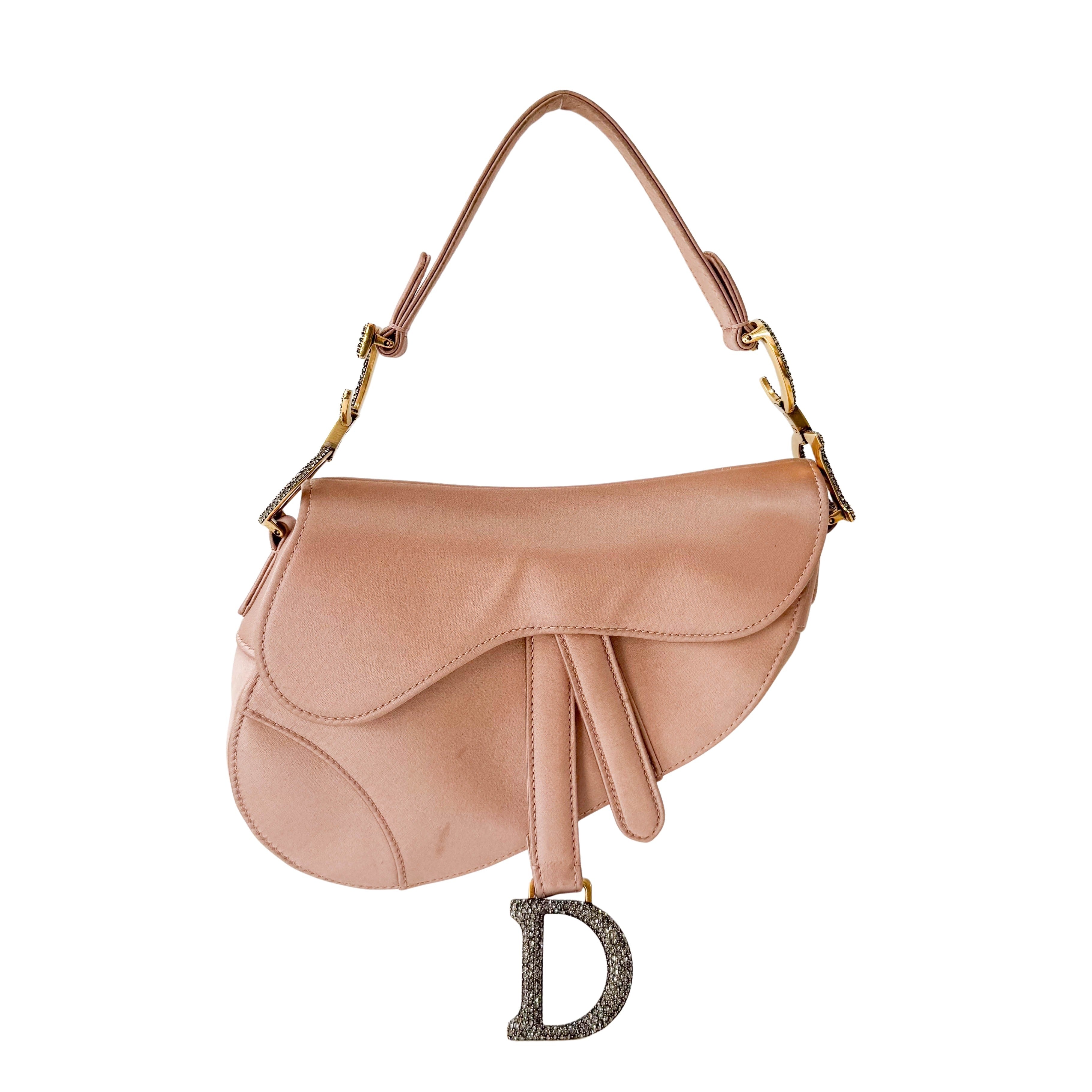 Mini Saddle Rose Satin Bag