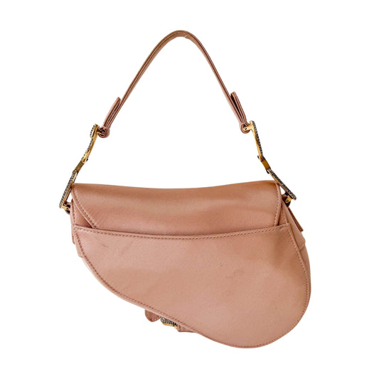 Mini Saddle Rose Satin Bag