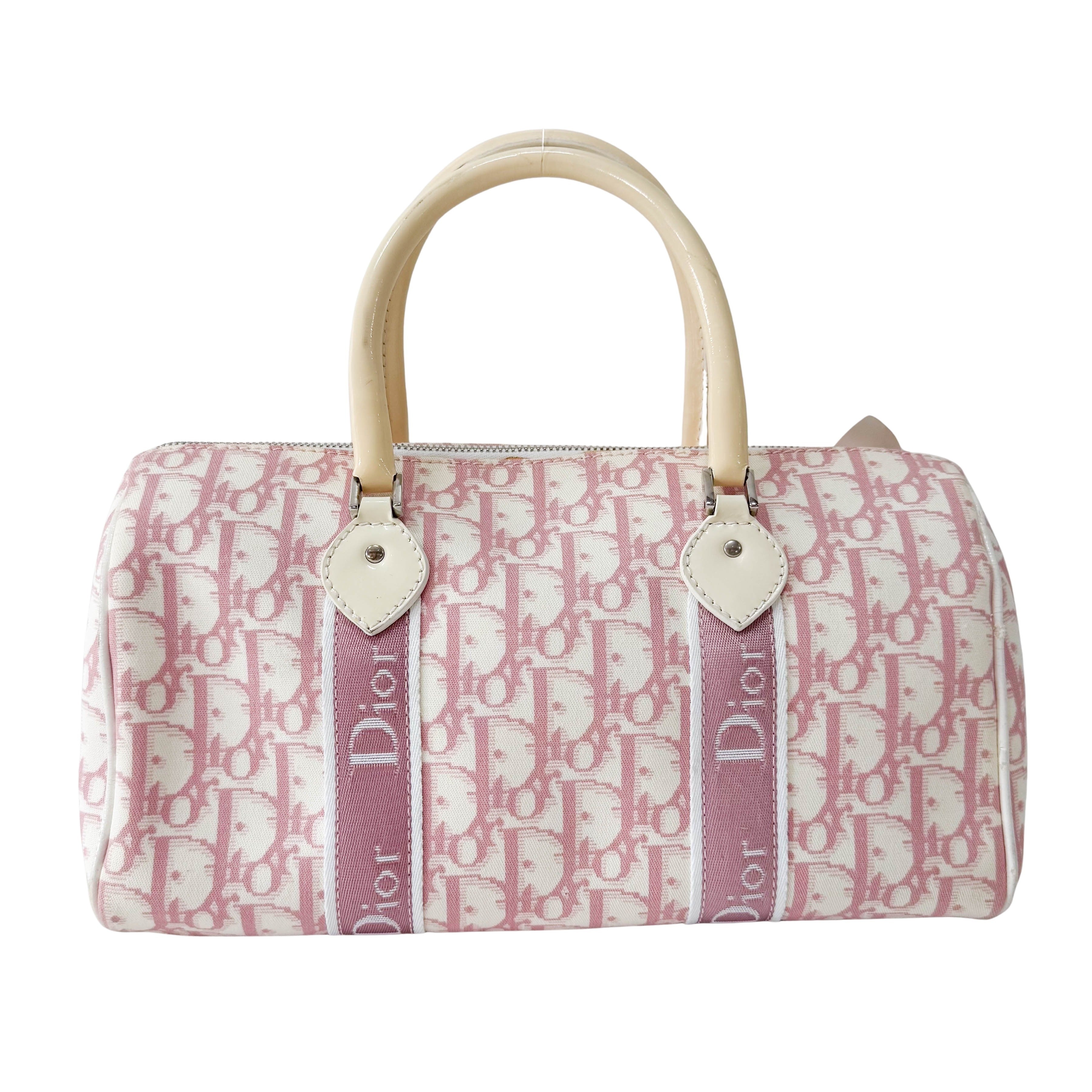 Boston Trotter Small Pink Canvas Handbag