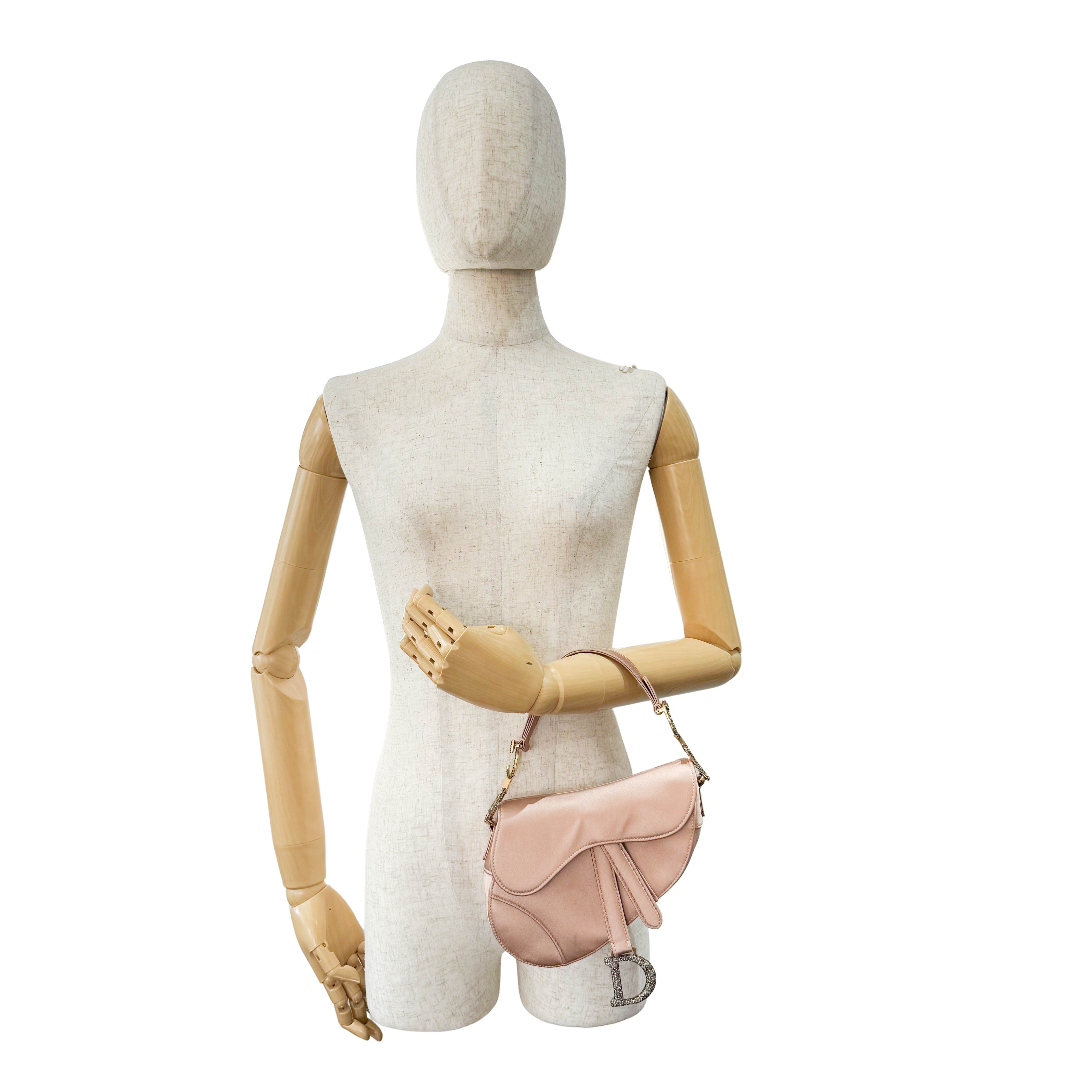 Mini Saddle Rose Satin Bag