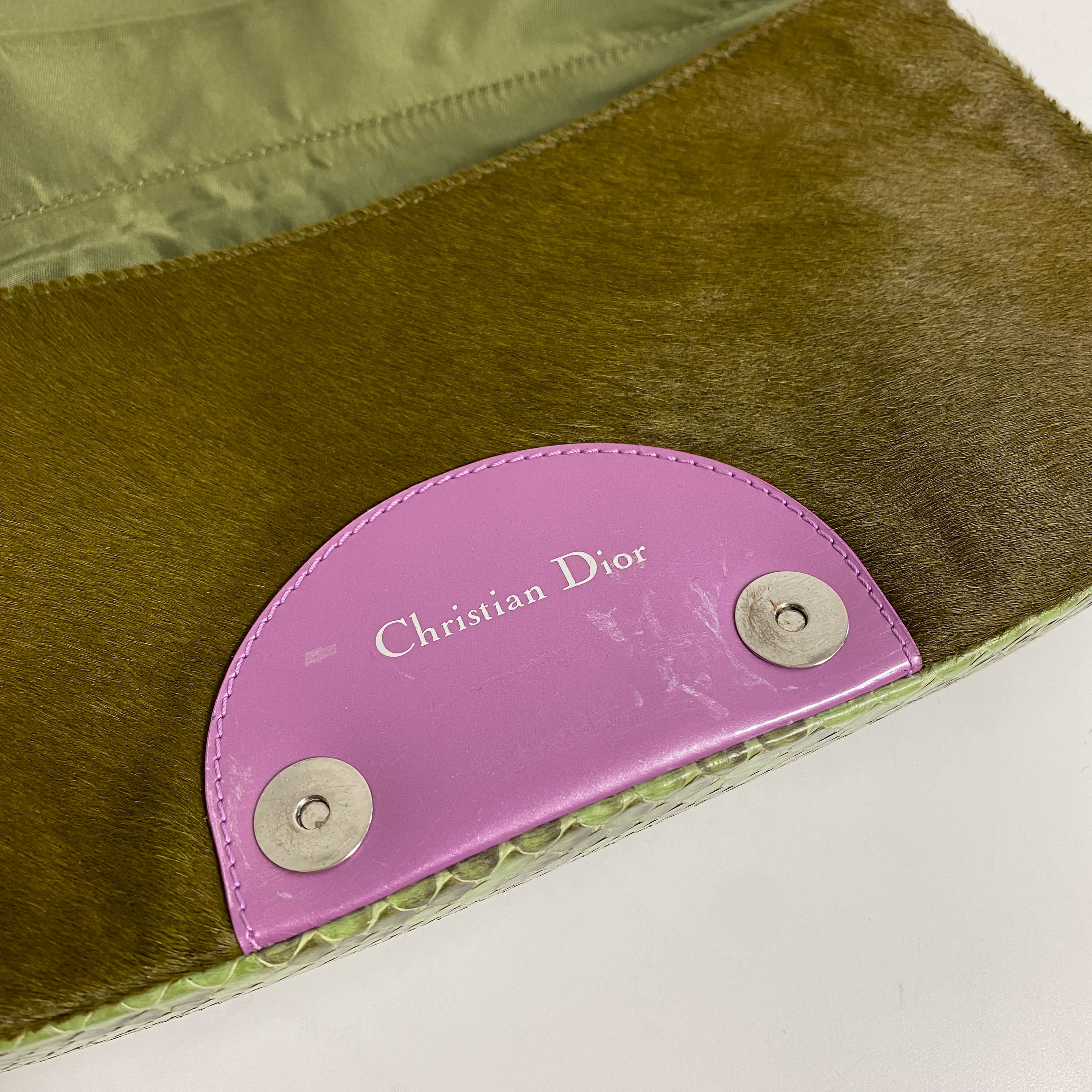 Malice Pearl Khaki Pony Hair Shoulder Bag