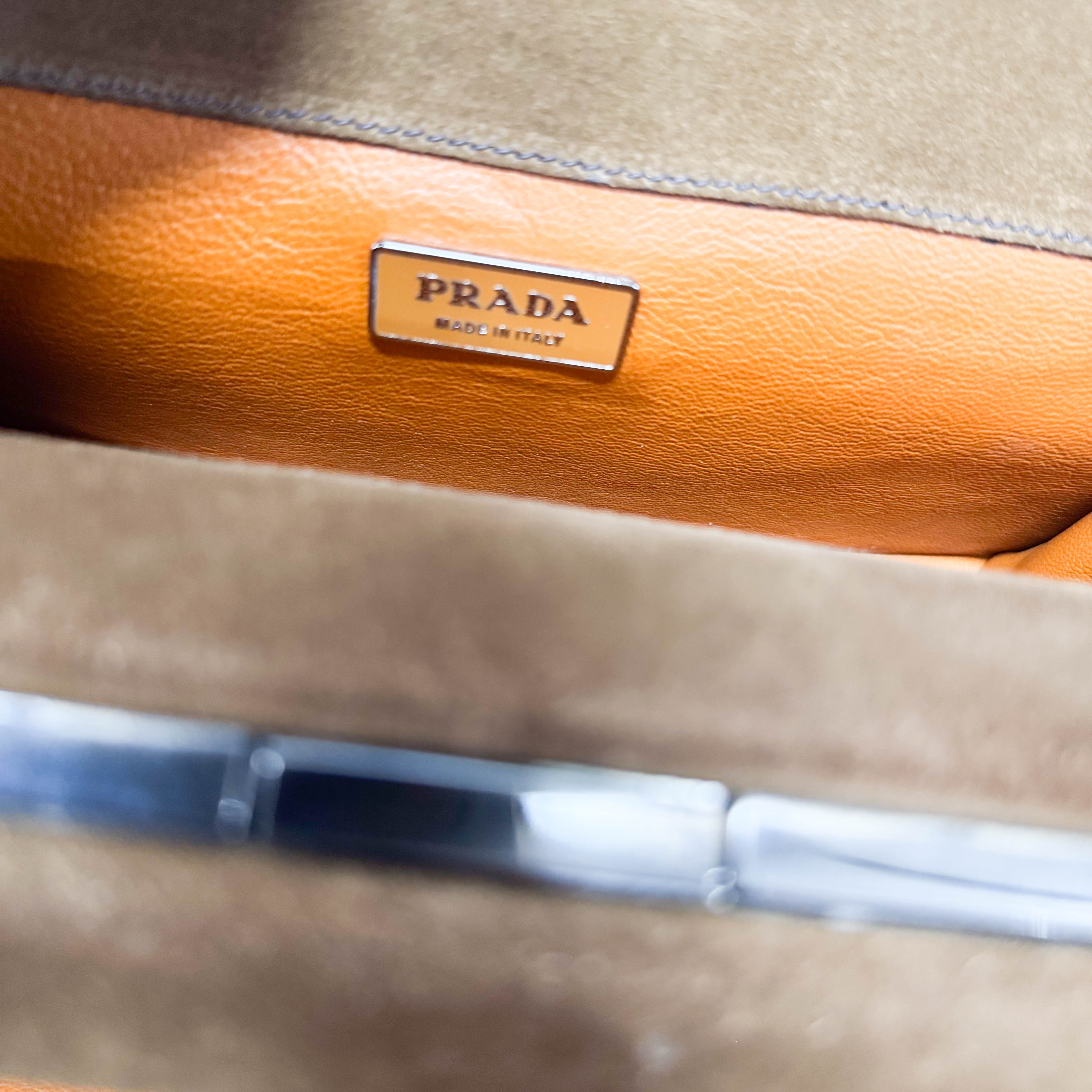 Grommet Frame Brown Suede Shoulder Bag