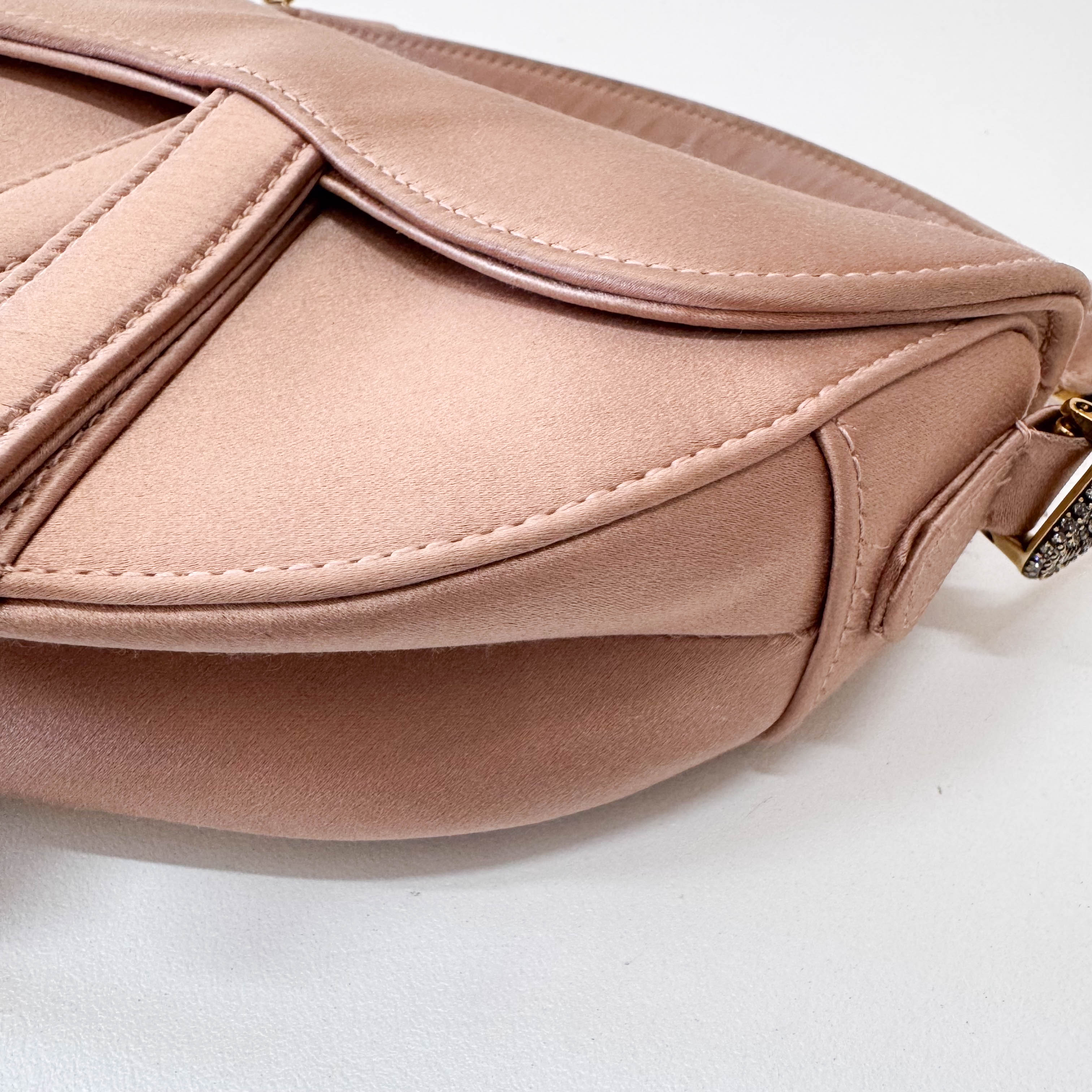 Mini Saddle Rose Satin Bag