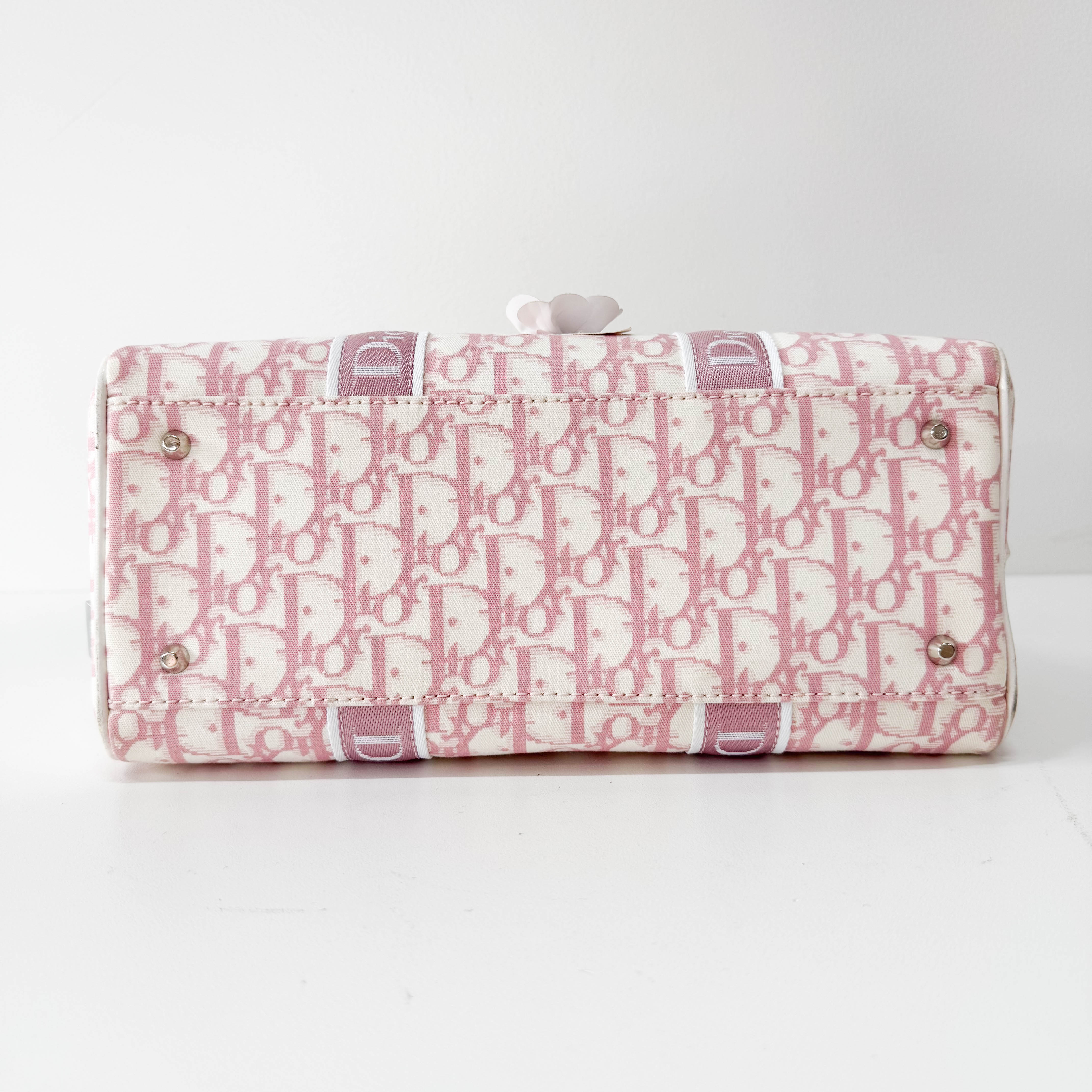 Boston Trotter Small Pink Canvas Handbag