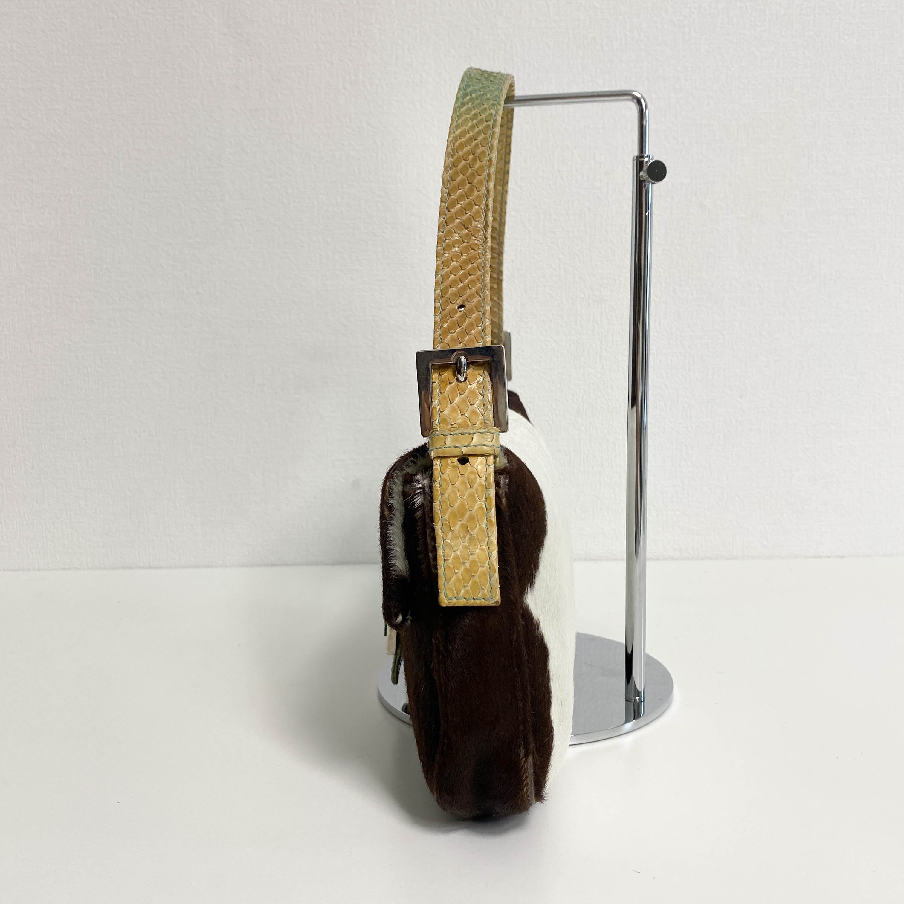 Baguette Pony Hair Cowhide Print Shoulder Bag