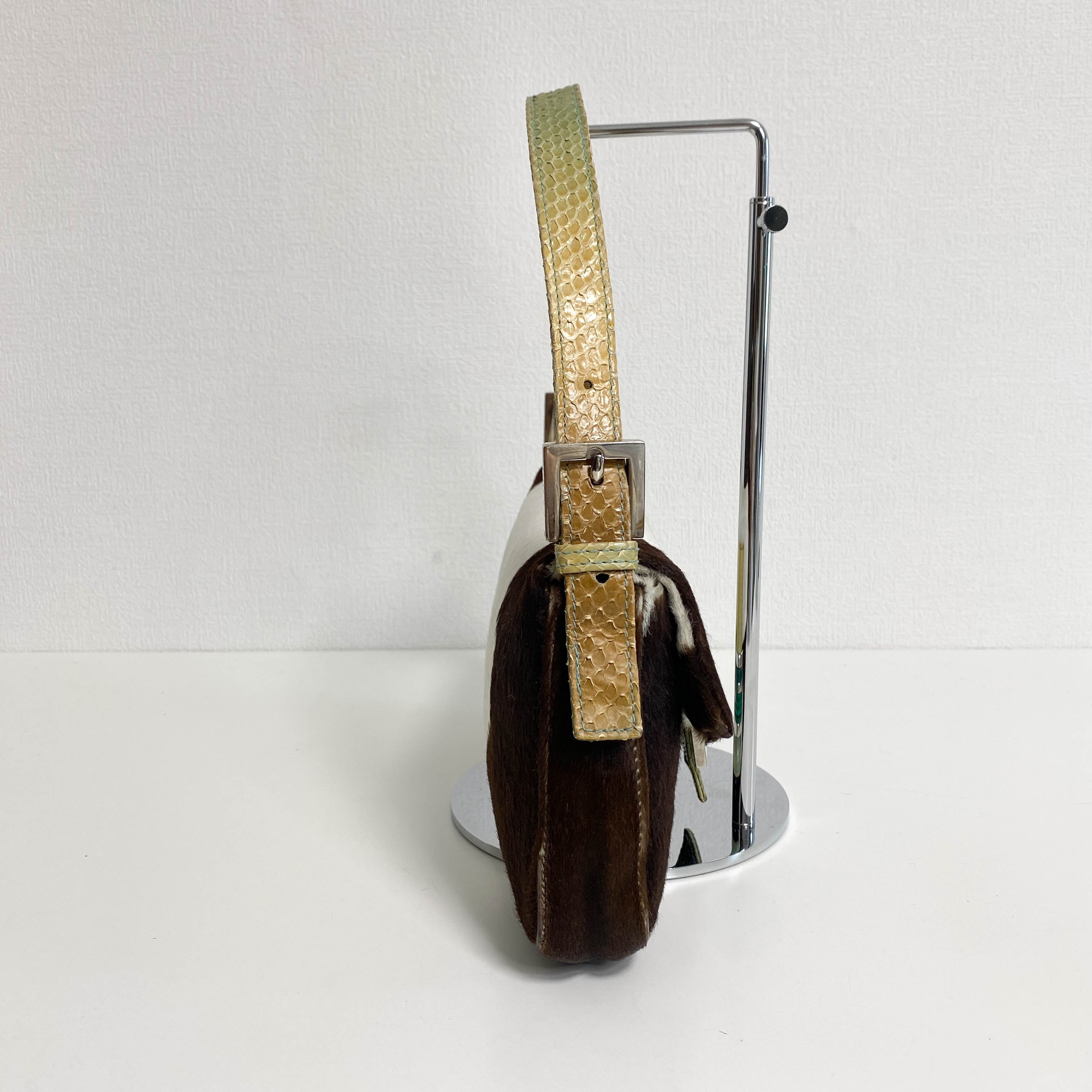 Baguette Pony Hair Cowhide Print Shoulder Bag